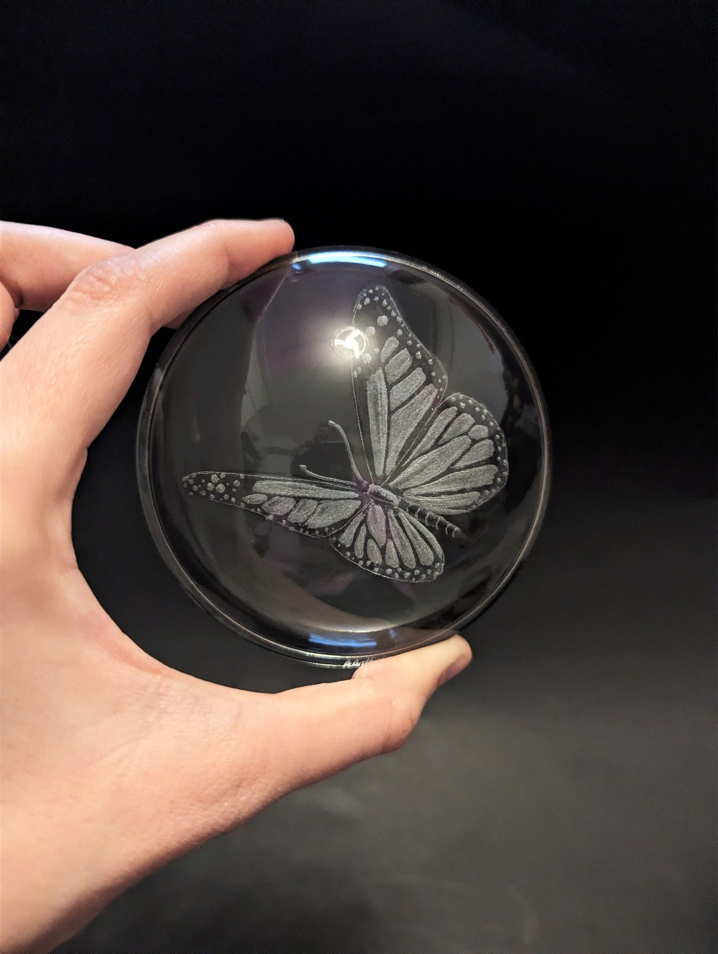 Engraved Butterfly Paperweight - Monarch Butterfly Gift