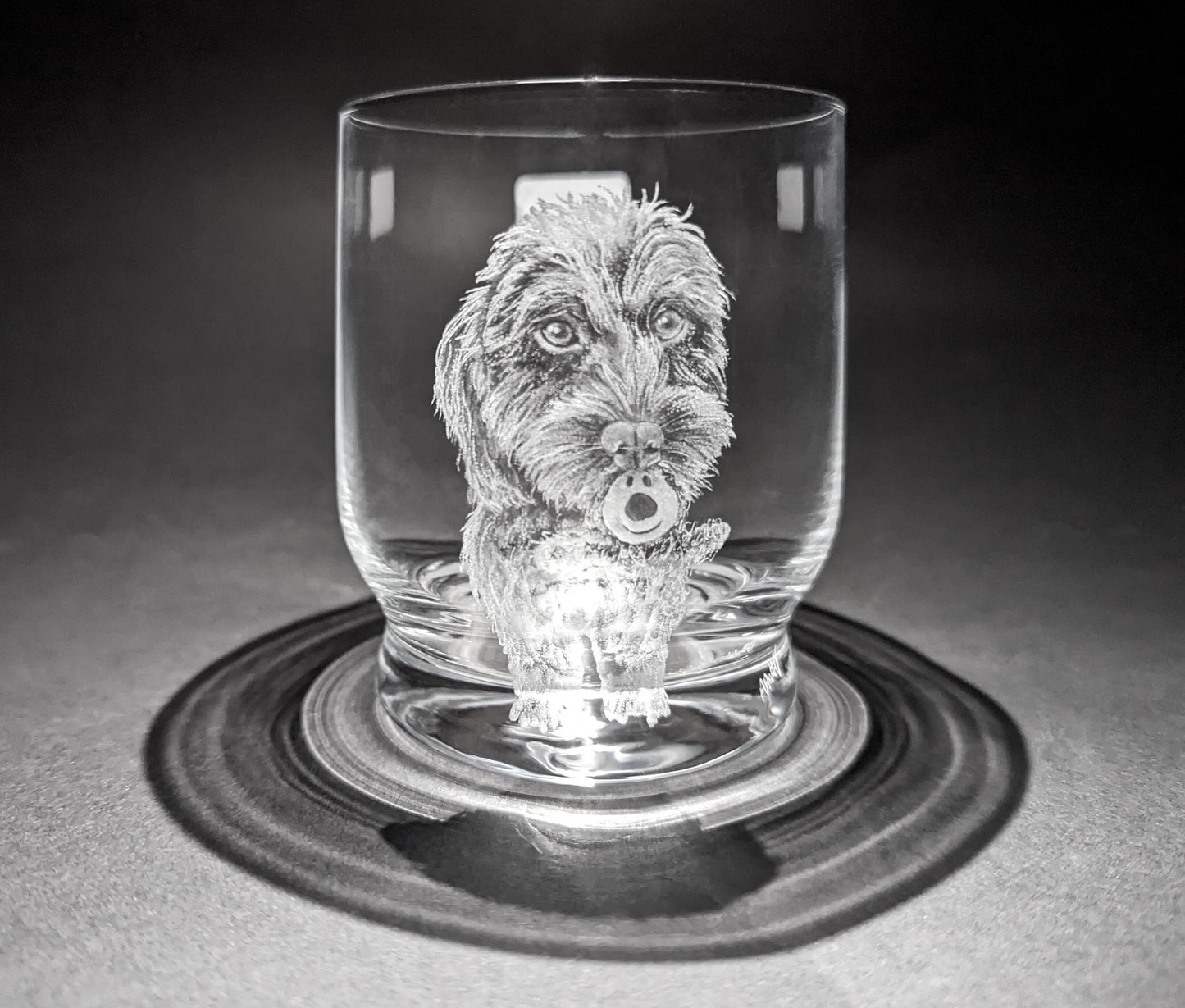 Hand Engraved Custom Pet Pint Glass – Personalised Pet Portrait Gift