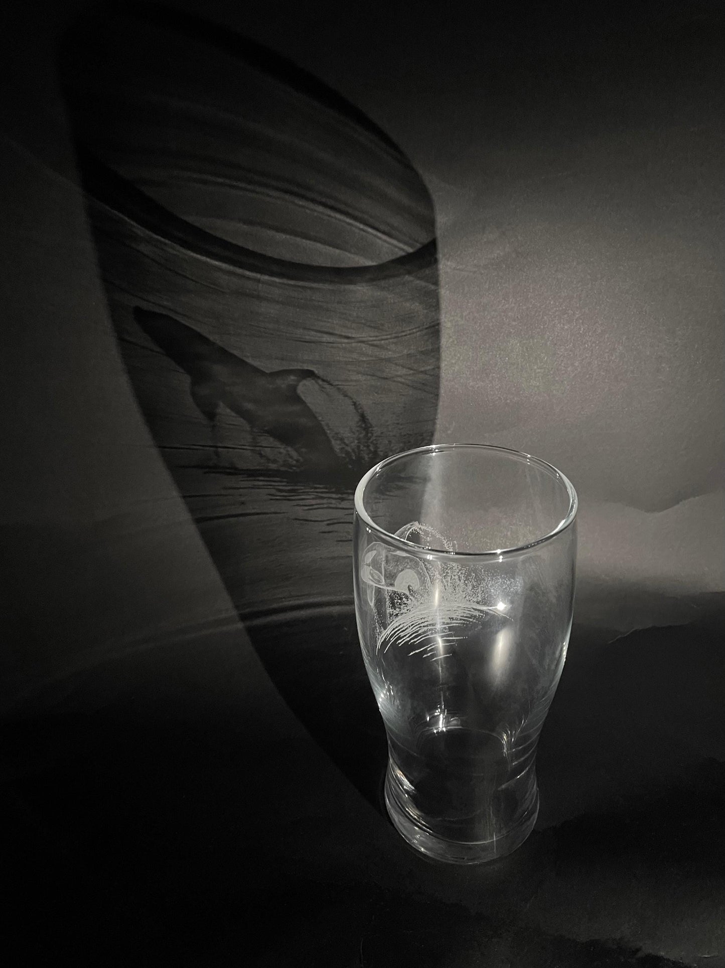 Hand Etched Orca Whale Pint Glass - Killer Whale Gift