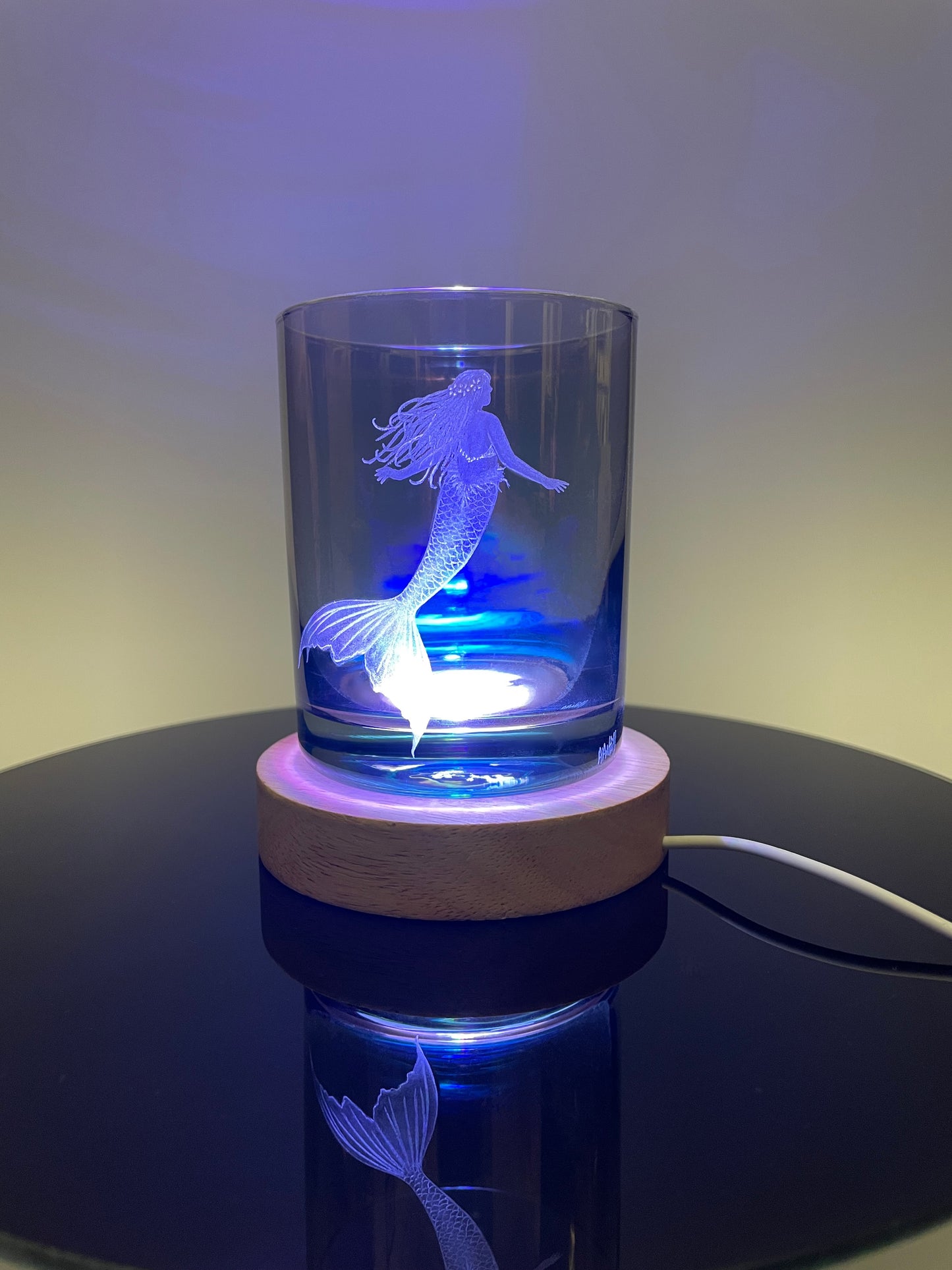 Iridescent Mermaid Drinking Glass - Mermaid Lover Gift