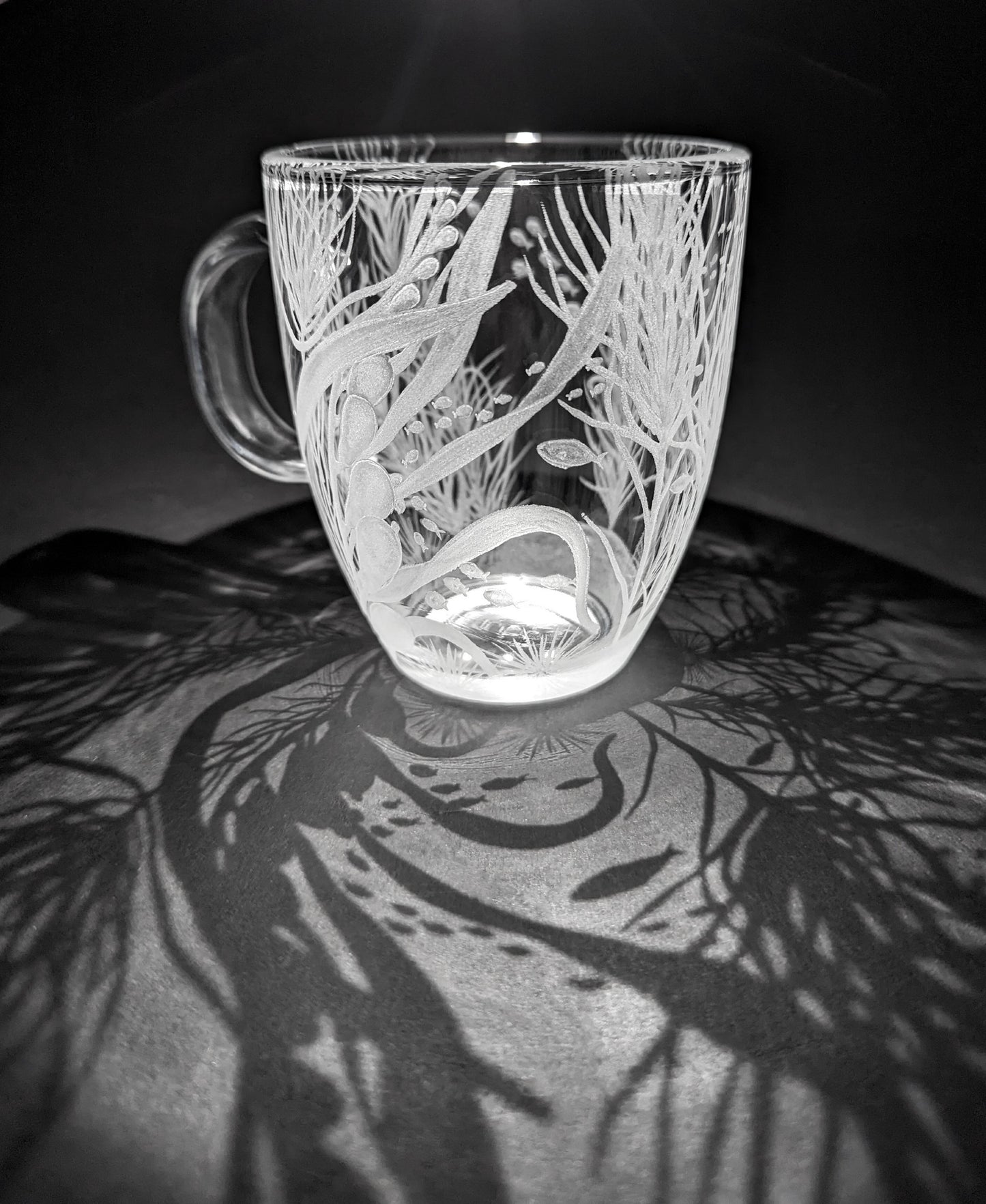 Hand Engraved Kelp Mug - Ocean Glass Gift