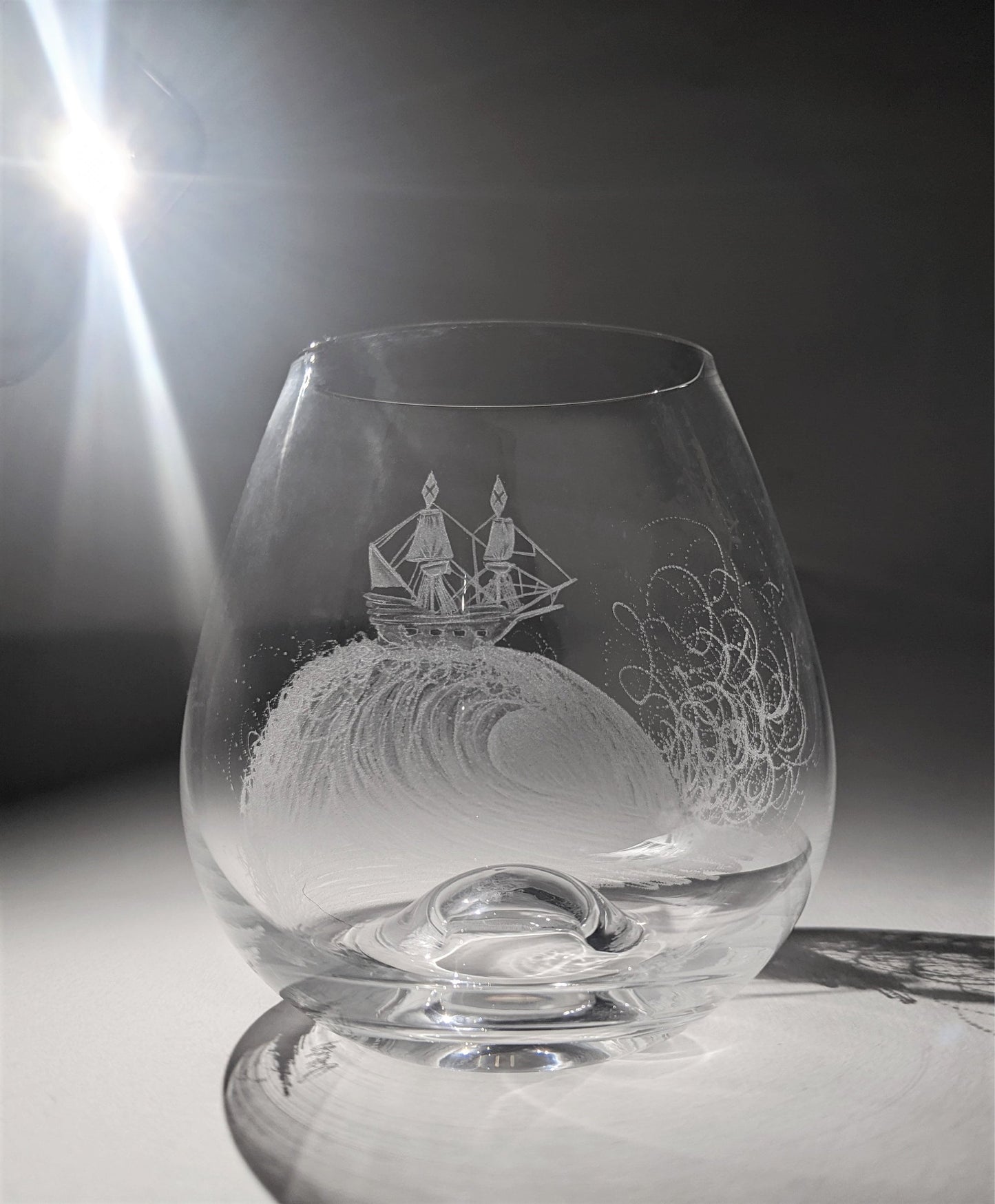 The Mayflower Whisky Glass - Hand Engraved Mayflower Gifts