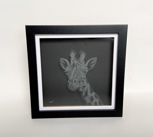 Engraved Giraffe Artwork - Giraffe Gift