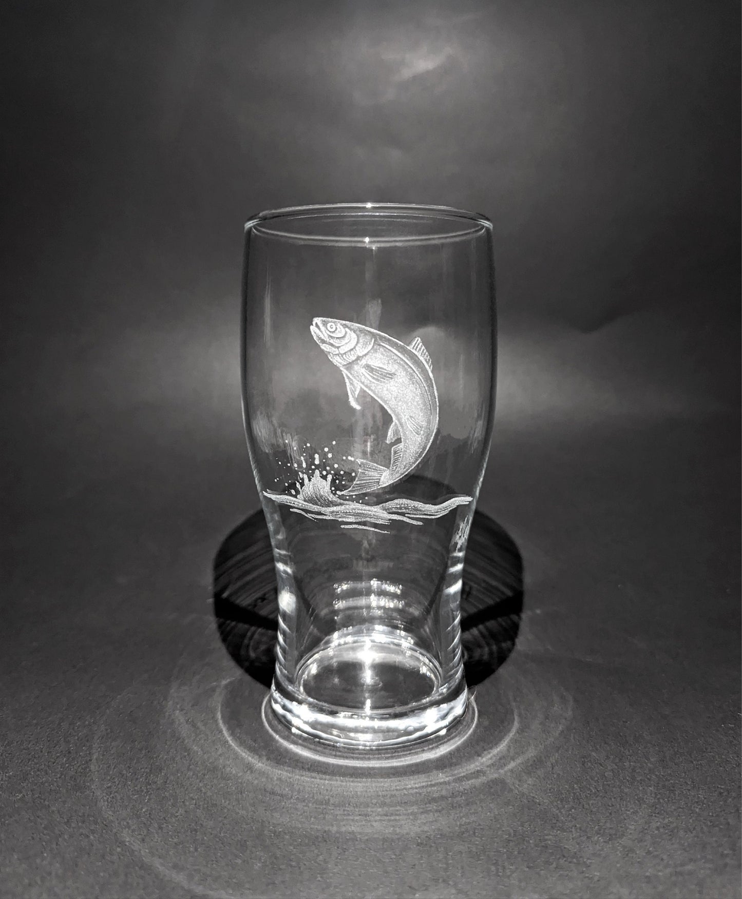 Hand Engraved Salmon Wine Glass –  Fly Fishing Gift