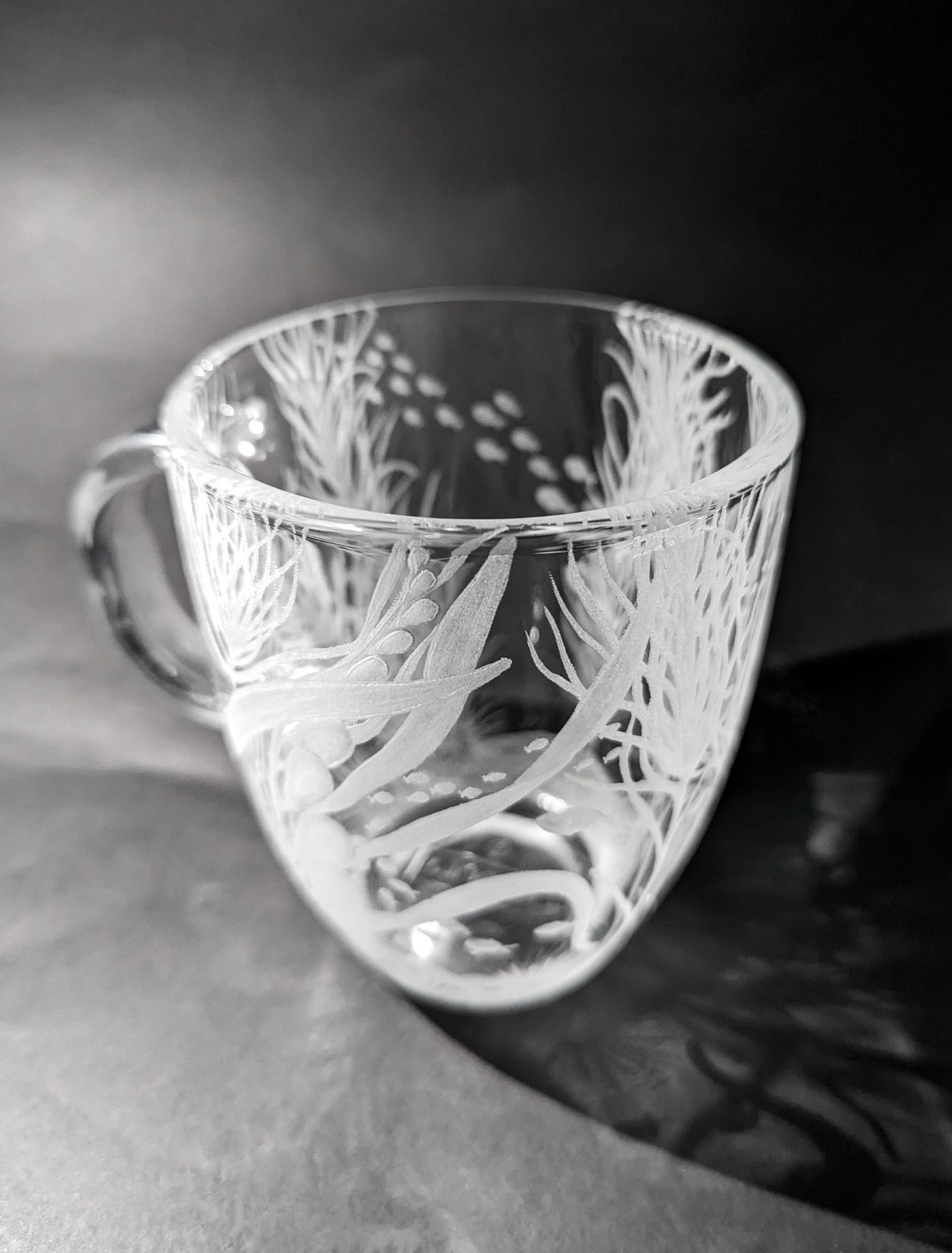 Hand Engraved Kelp Mug - Ocean Glass Gift