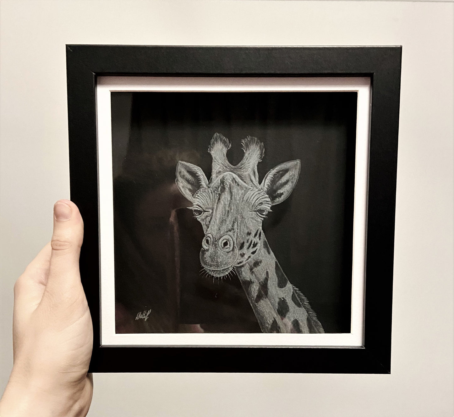 Engraved Giraffe Artwork - Giraffe Gift