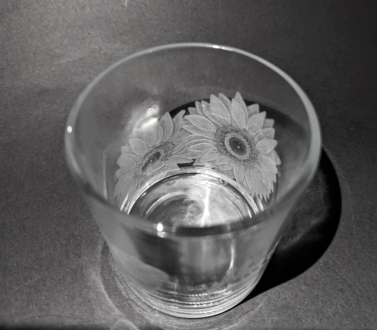 Hand Engraved Sunflower Tealight Holder –  Flower Candle Gift