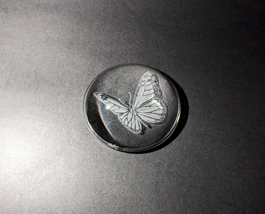 Engraved Butterfly Paperweight - Monarch Butterfly Gift