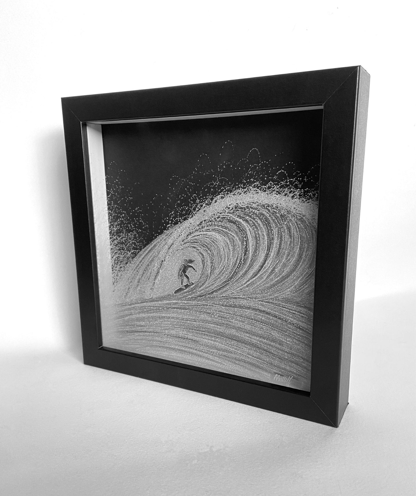 Surfer Hand Engraved Frame - Unique Surfer Gift