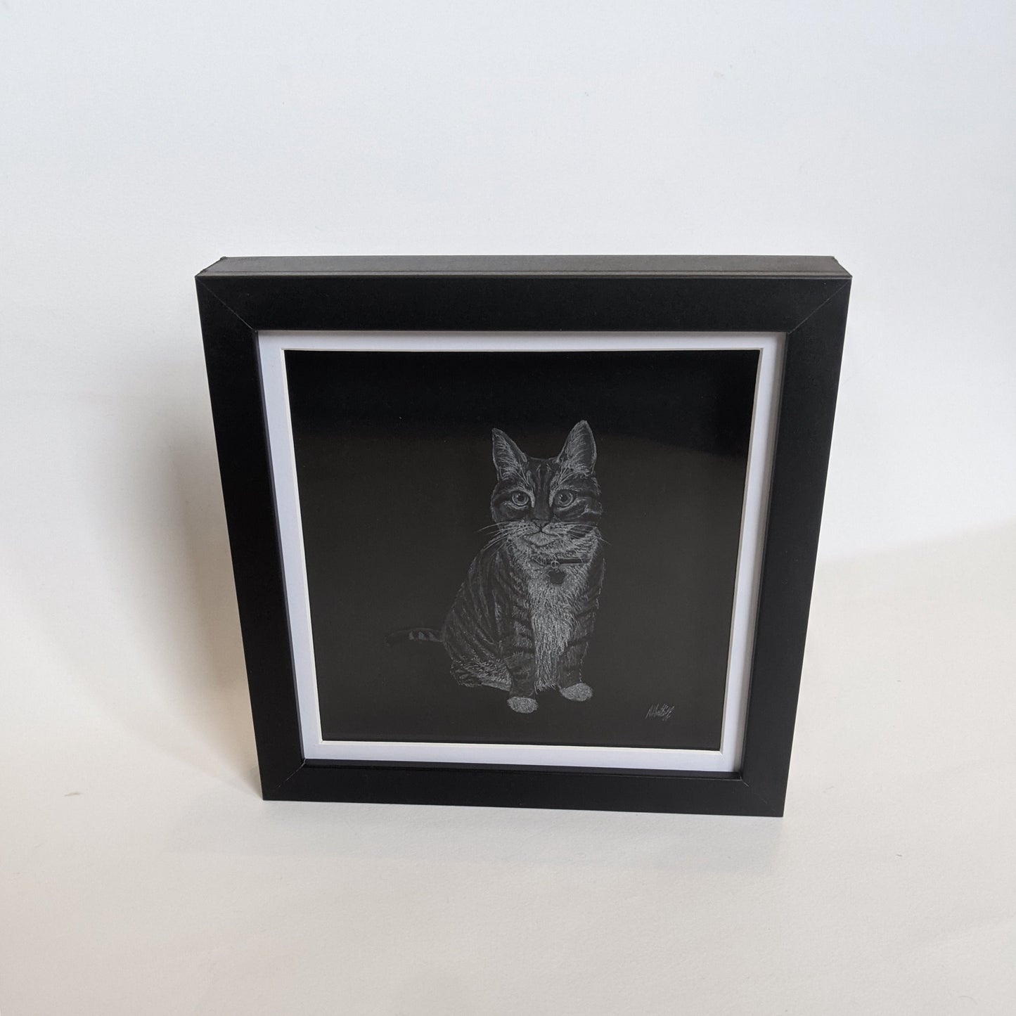 Custom Pet Portrait - Your Pet Hand Engraved on a Frame