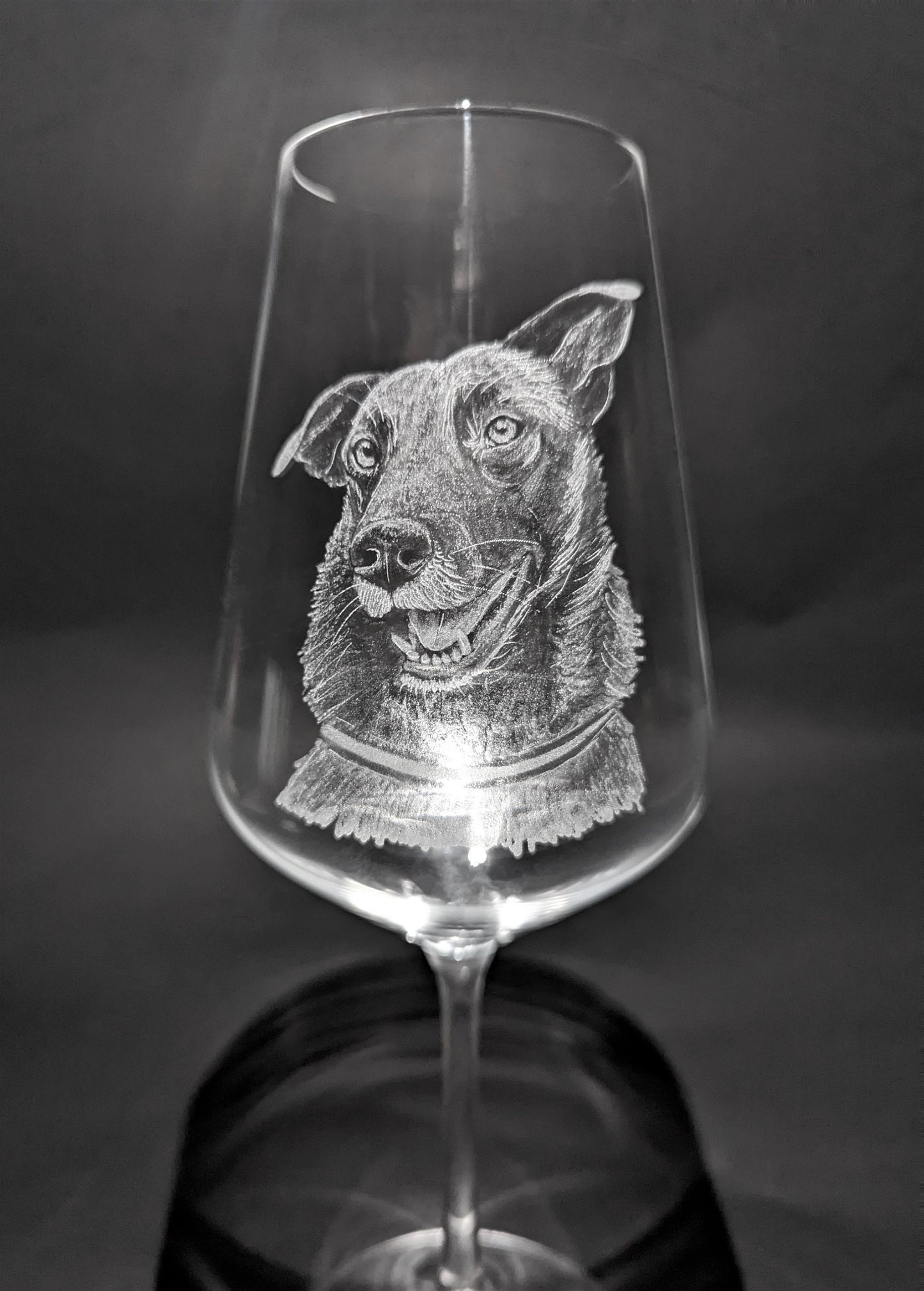Hand Engraved Custom Pet Pint Glass – Personalised Pet Portrait Gift