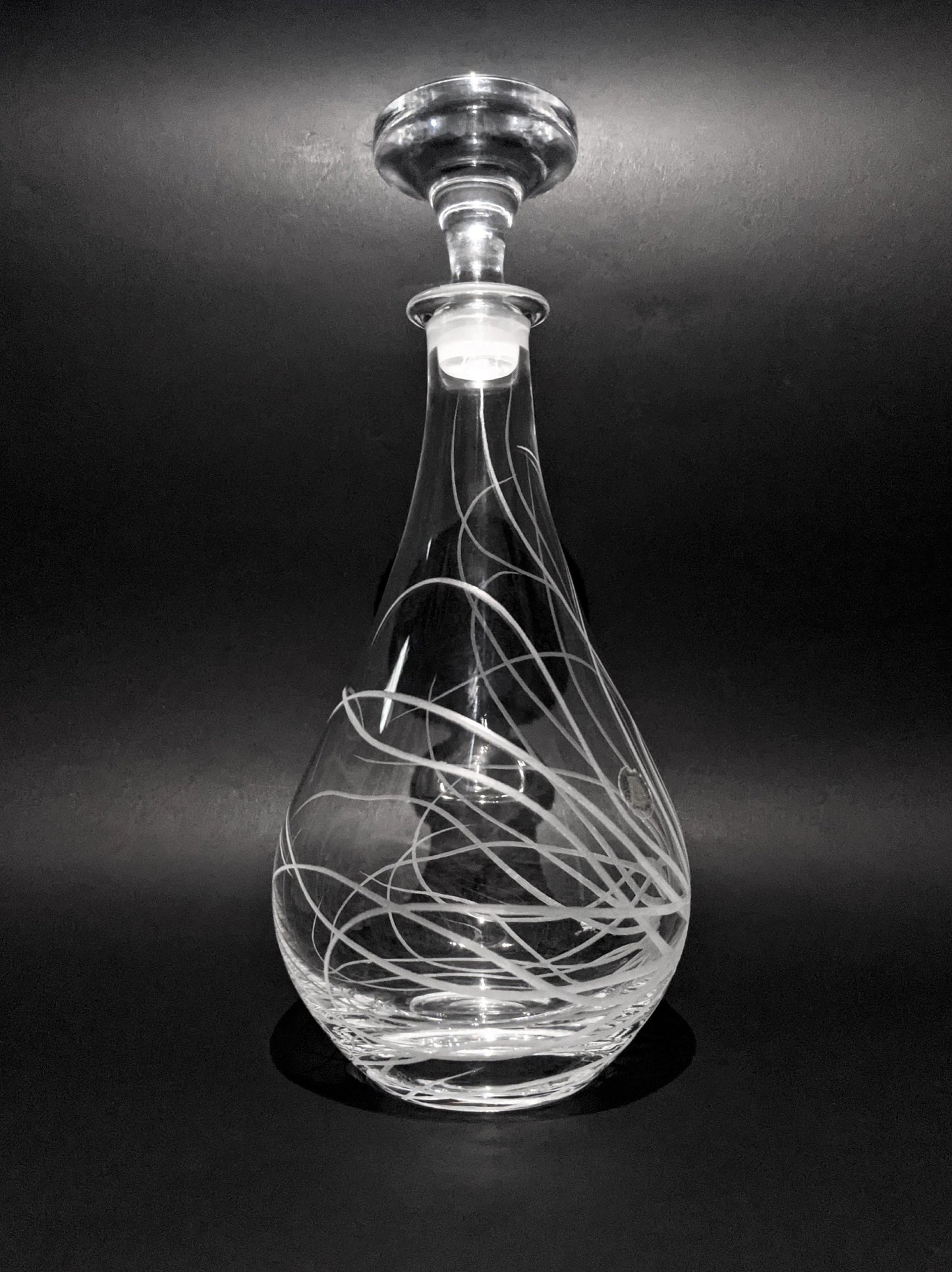 Hand Engraved Crystal Decanter - Sea Anemone Gifts
