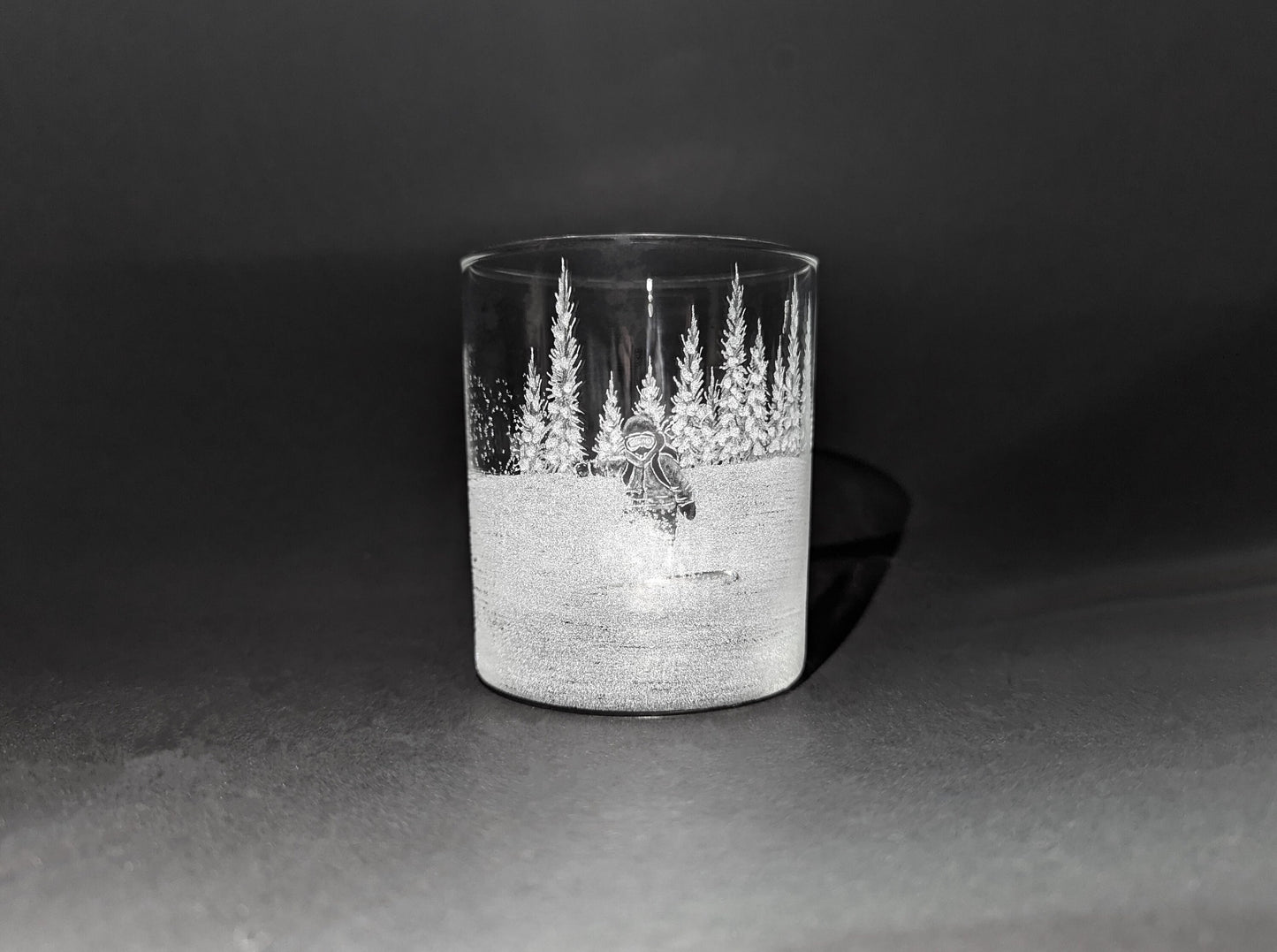 Hand Engraved Snowboarding Whisky Glass – Snowboarder & Mountain Gift