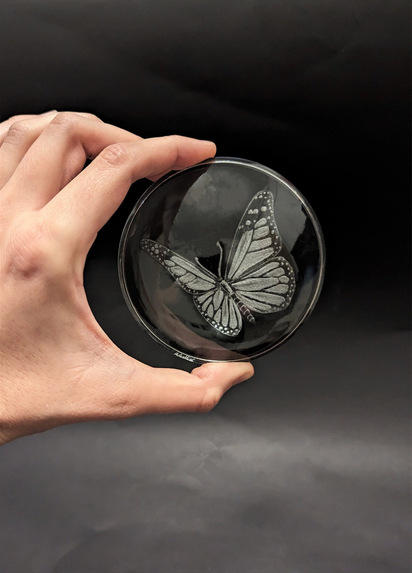 Engraved Butterfly Paperweight - Monarch Butterfly Gift