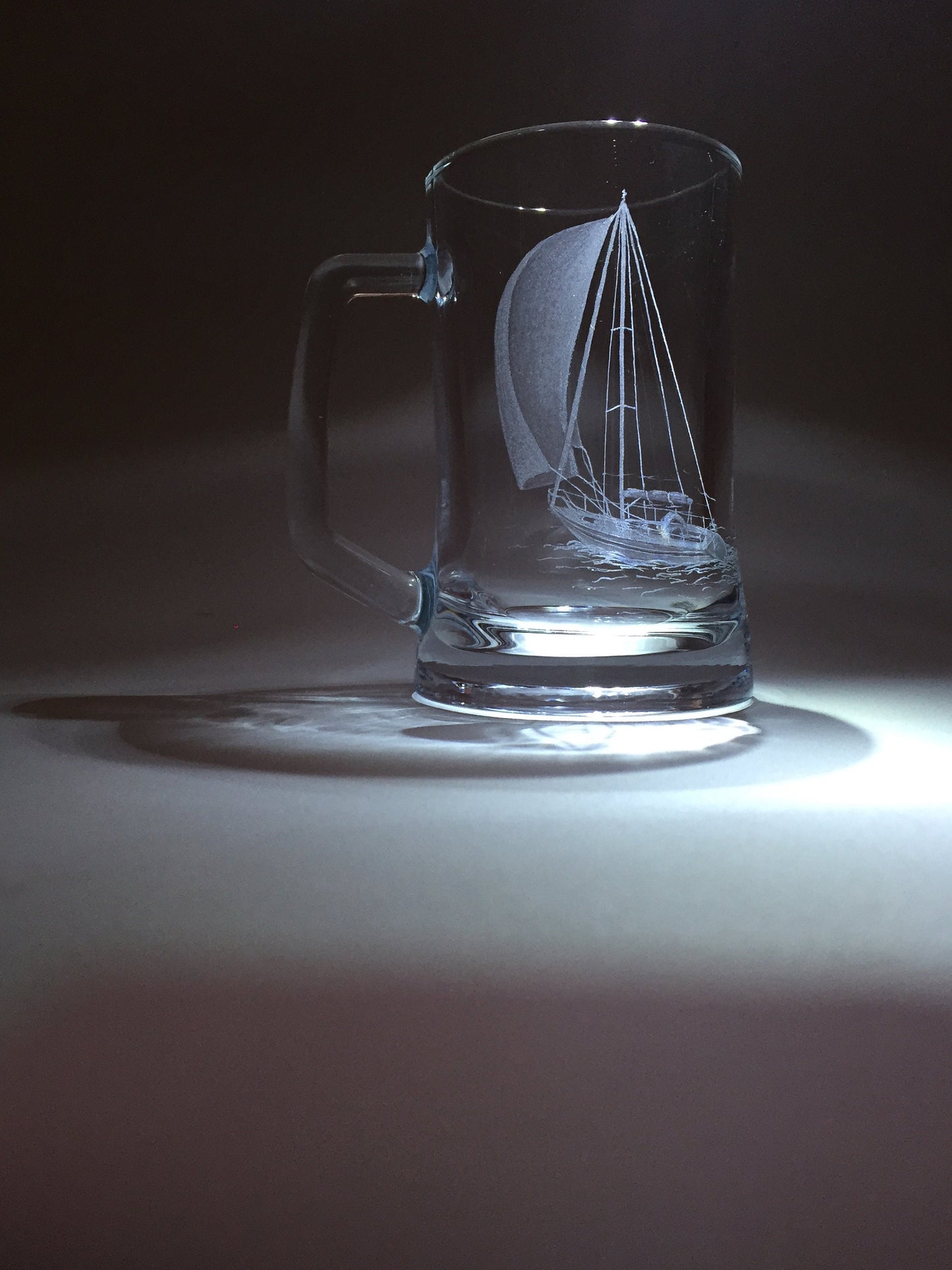 Hand Engraved Sailing Yacht Tankard – Personalized Boat Gift
