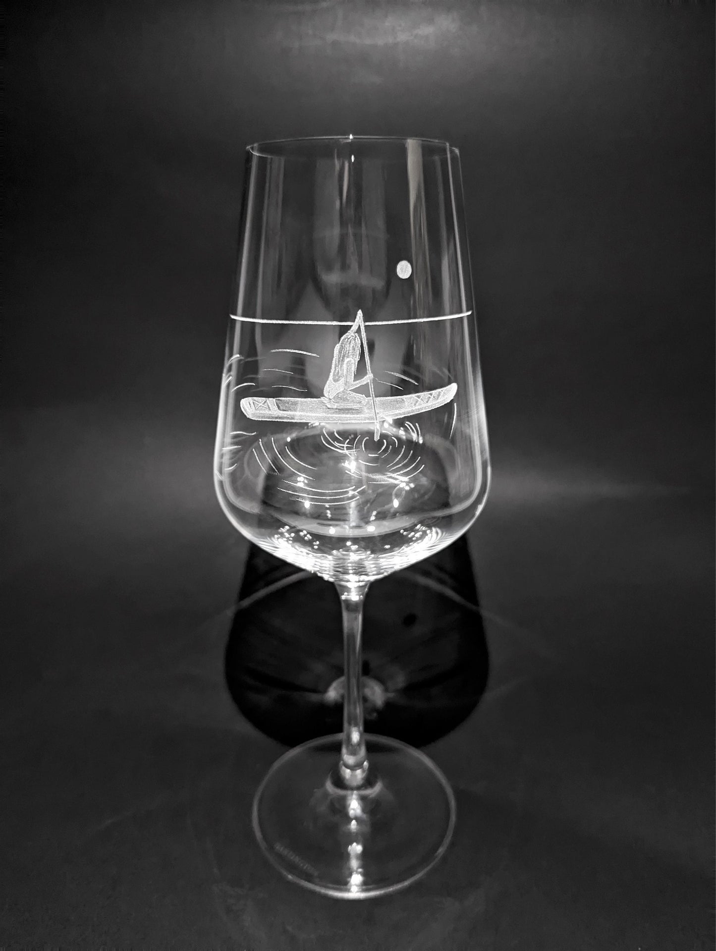 Hand Engraved Paddle Boarding Wine Glass – Personalized Paddleboard Gift