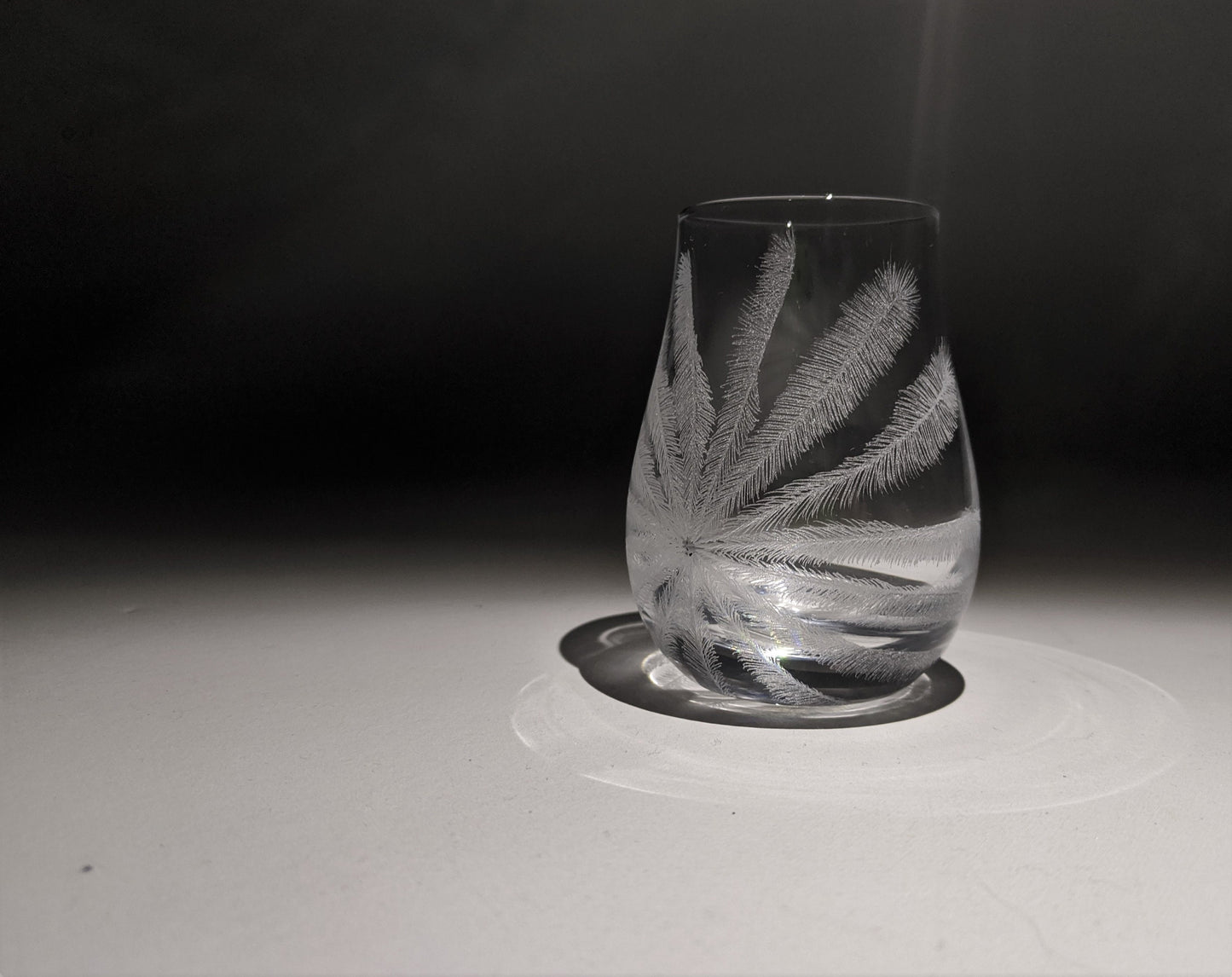 Feather Sea Anemone Vase - Hand Engraved Miniature Vase