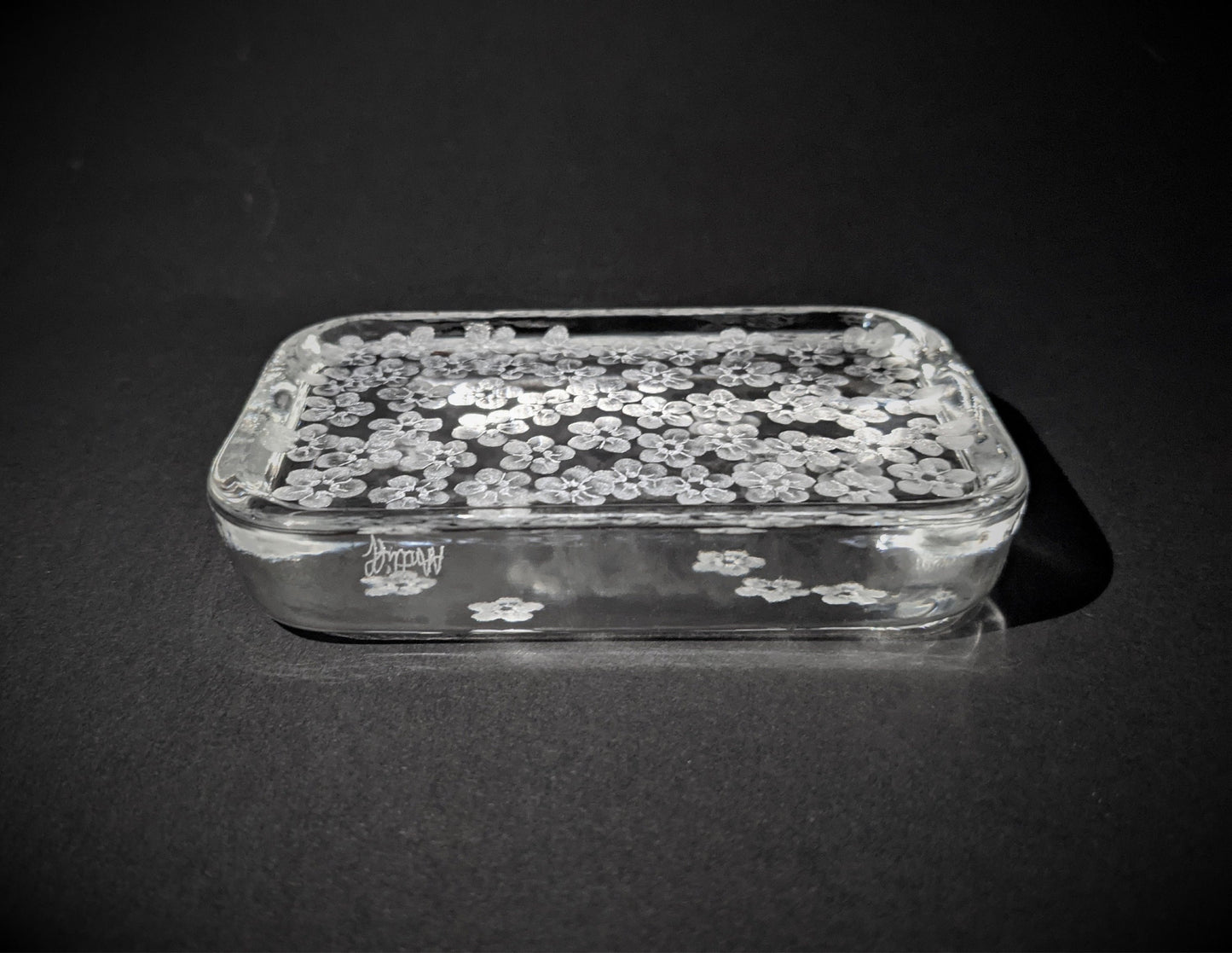 Engraved Forget Me Not Paperweight - Forget Me Not Flower Gift