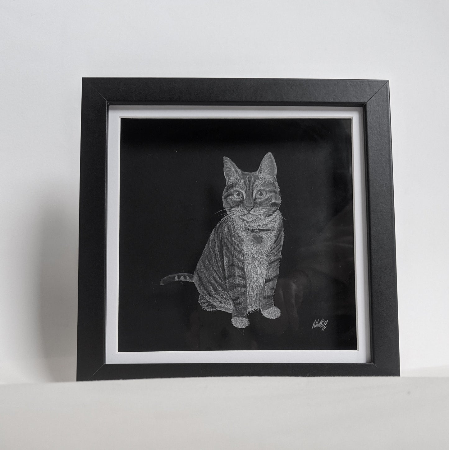 Custom Pet Portrait - Your Pet Hand Engraved on a Frame