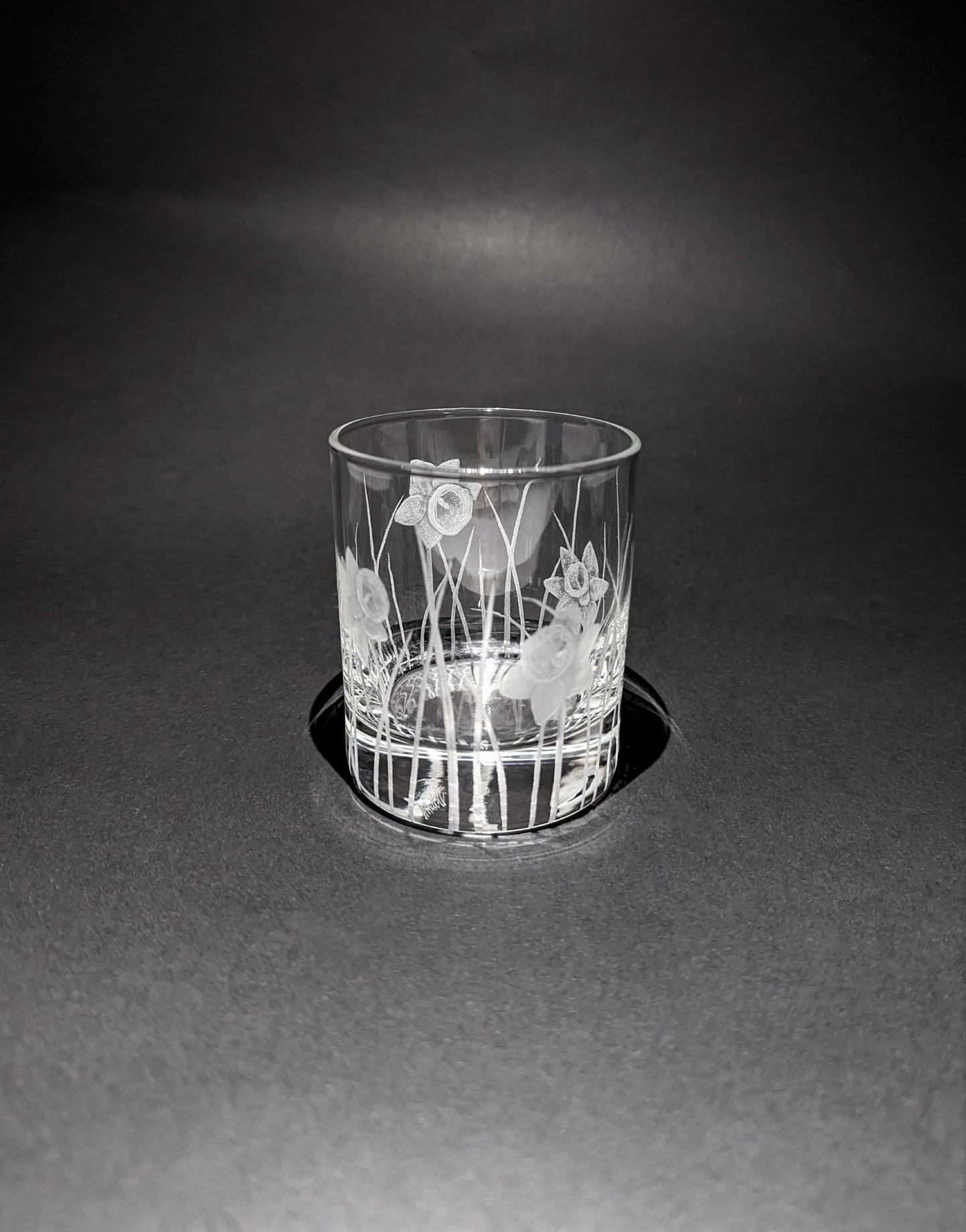 Hand Engraved Daffodil Tealight Holder - Personalised Candle Holder