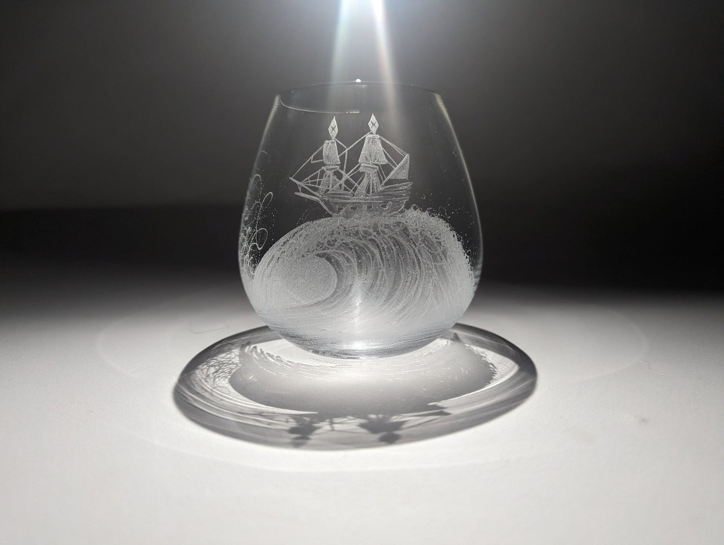 The Mayflower Whisky Glass - Hand Engraved Mayflower Gifts
