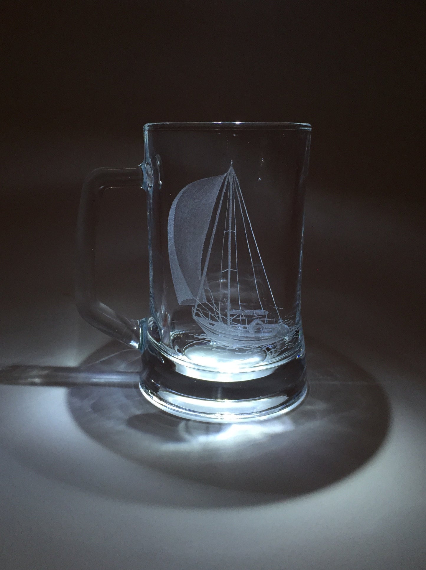 Hand Engraved Sailing Yacht Tankard – Personalized Boat Gift