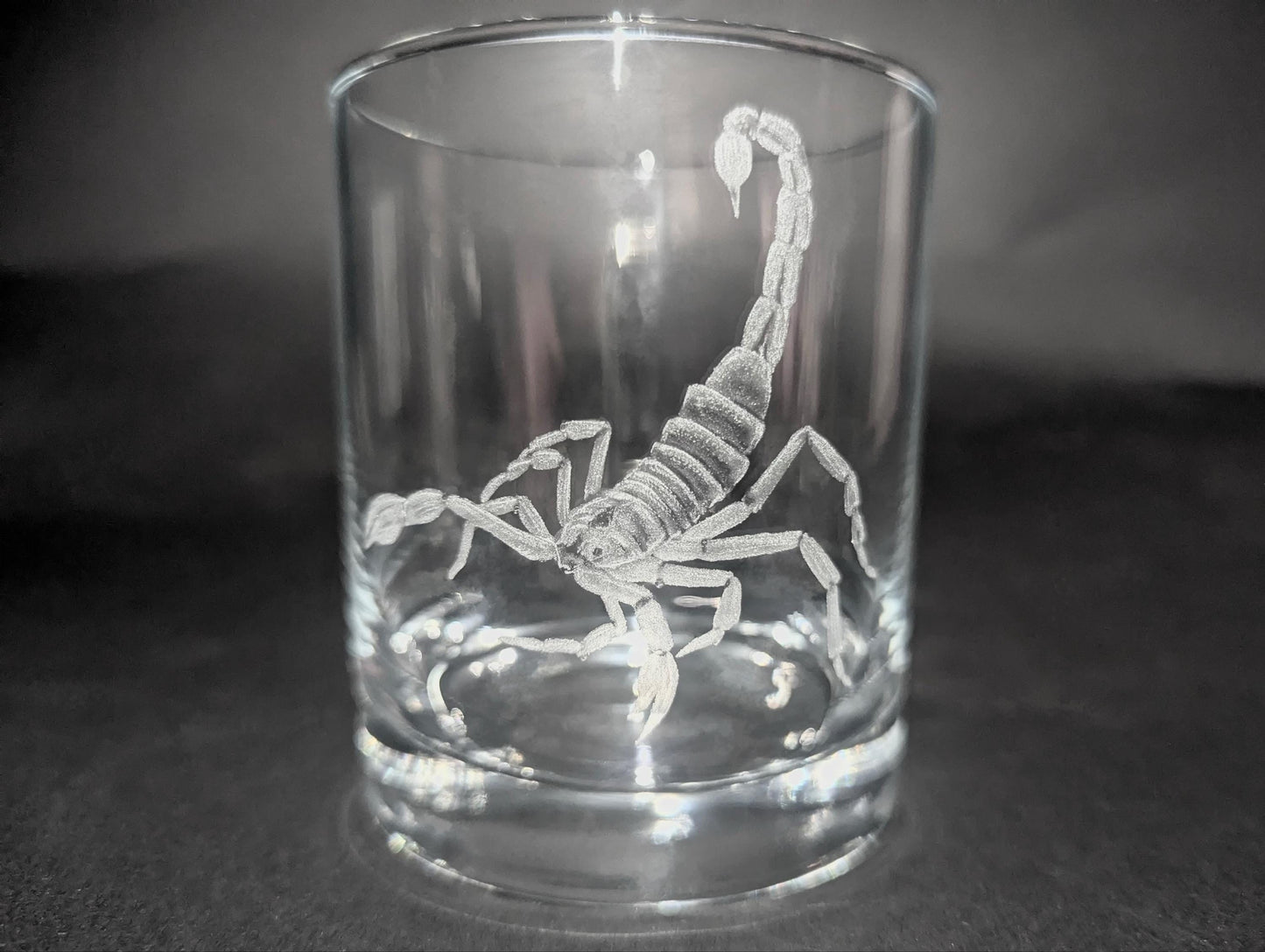 Hand Engraved Scorpion Gift - Scorpion Whisky Glass