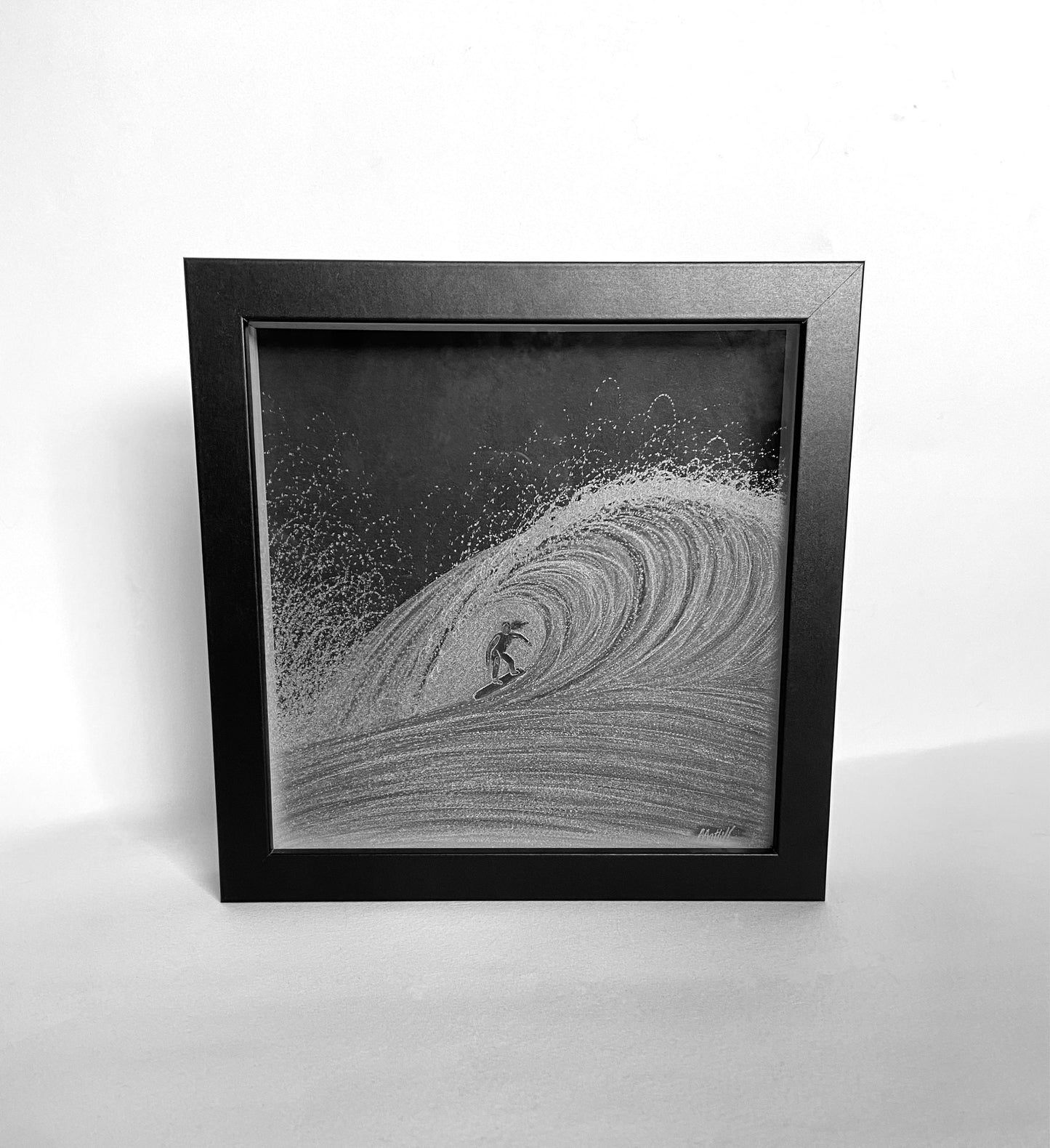 Surfer Hand Engraved Frame - Unique Surfer Gift