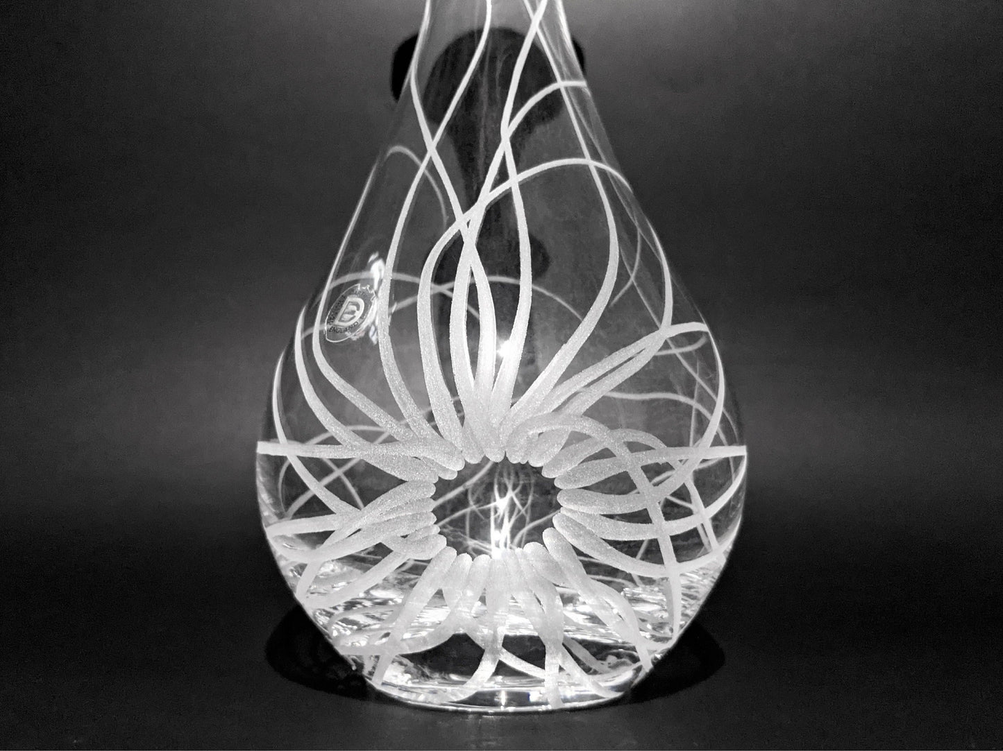 Hand Engraved Crystal Decanter - Sea Anemone Gifts