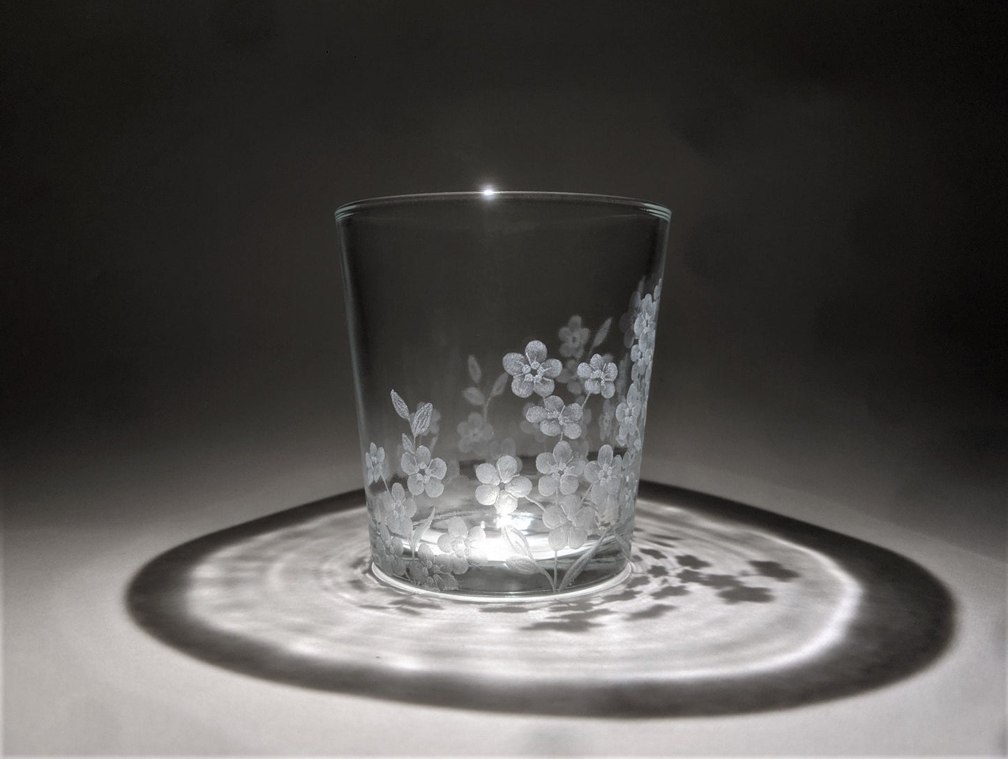 Hand Engraved Forget Me Not Tealight Holder - Forget Me Not Personalised Keepsake