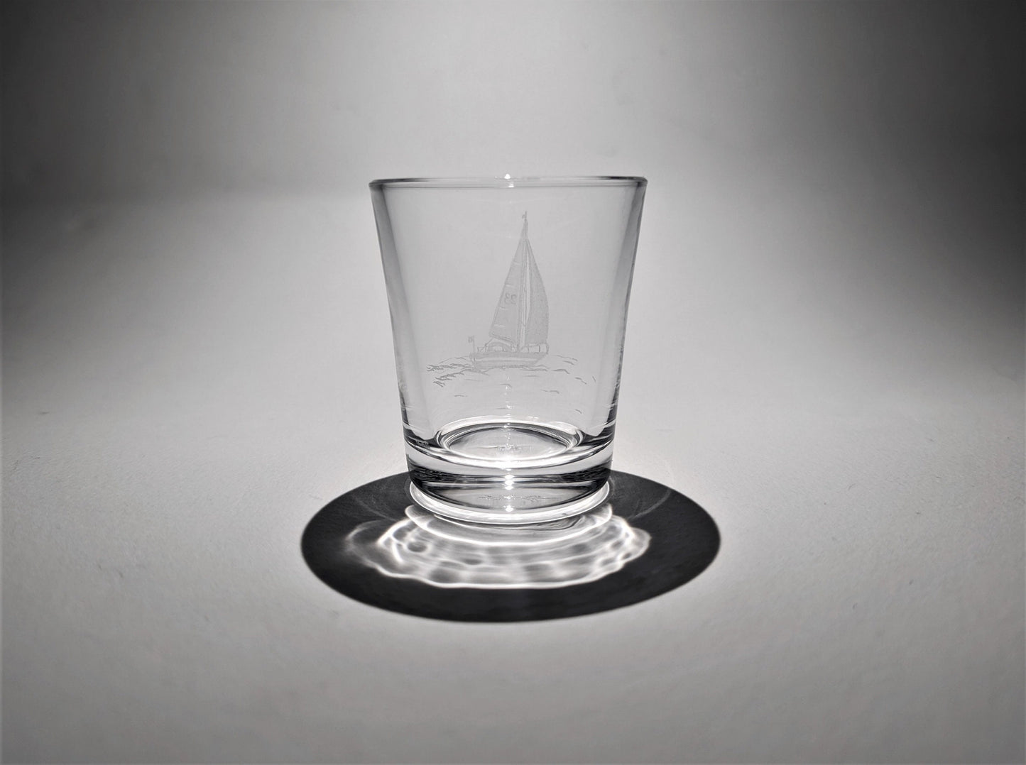 Hand Engraved Sailing Shot Glass - Sail Boat Gift