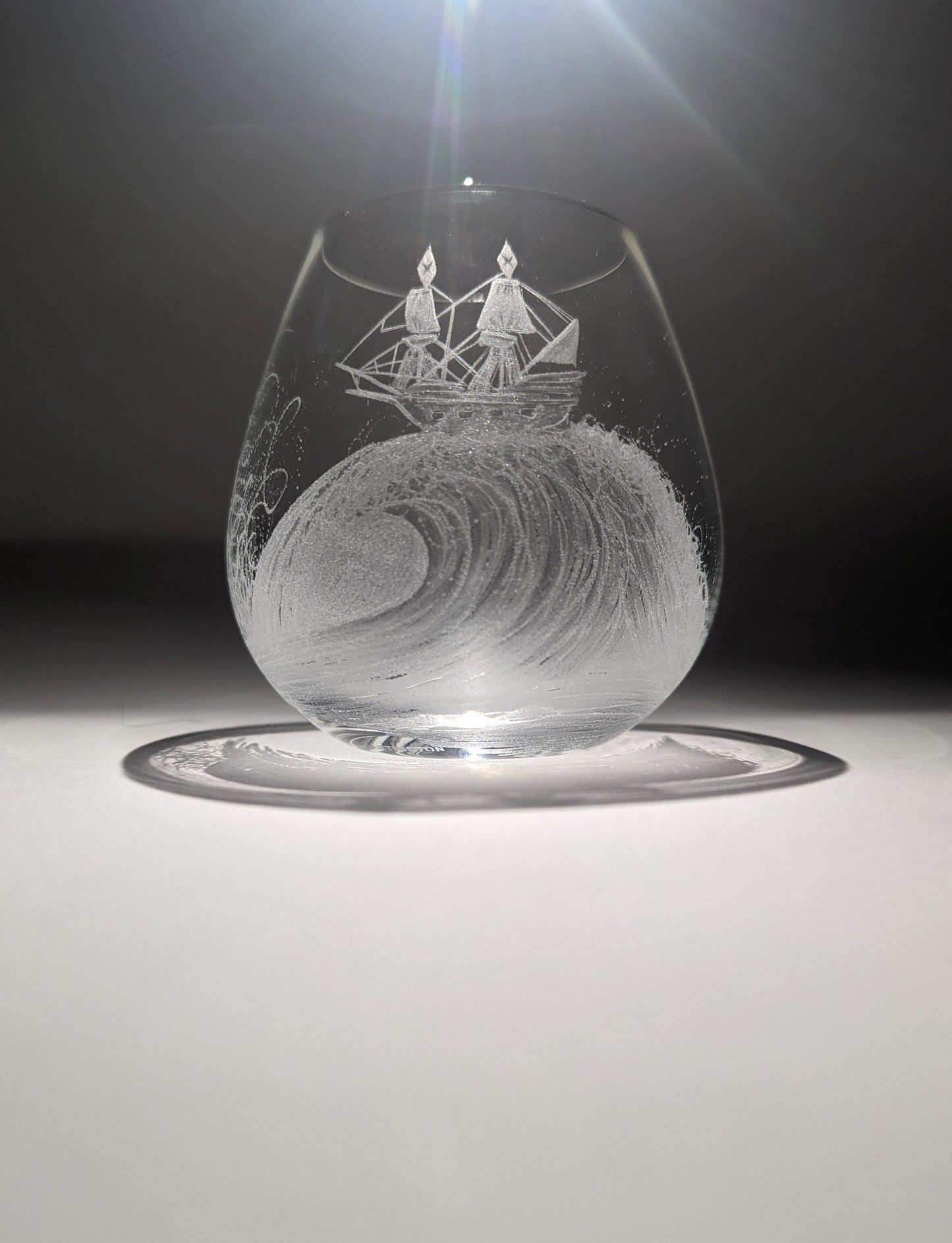 The Mayflower Whisky Glass - Hand Engraved Mayflower Gifts