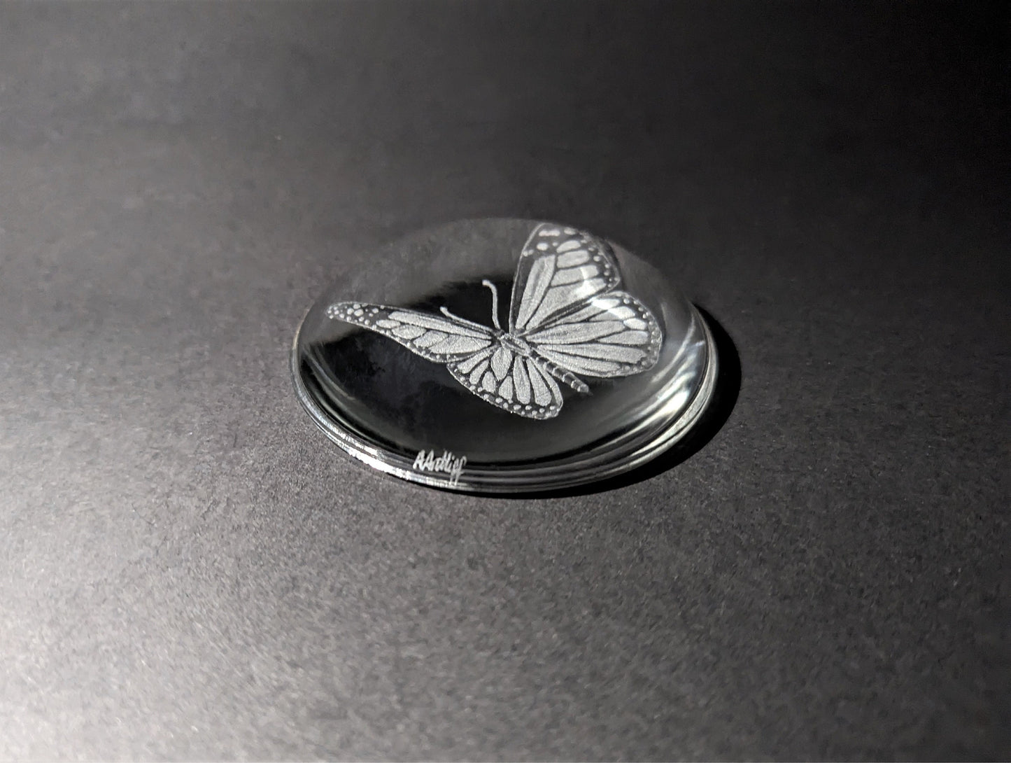Engraved Butterfly Paperweight - Monarch Butterfly Gift