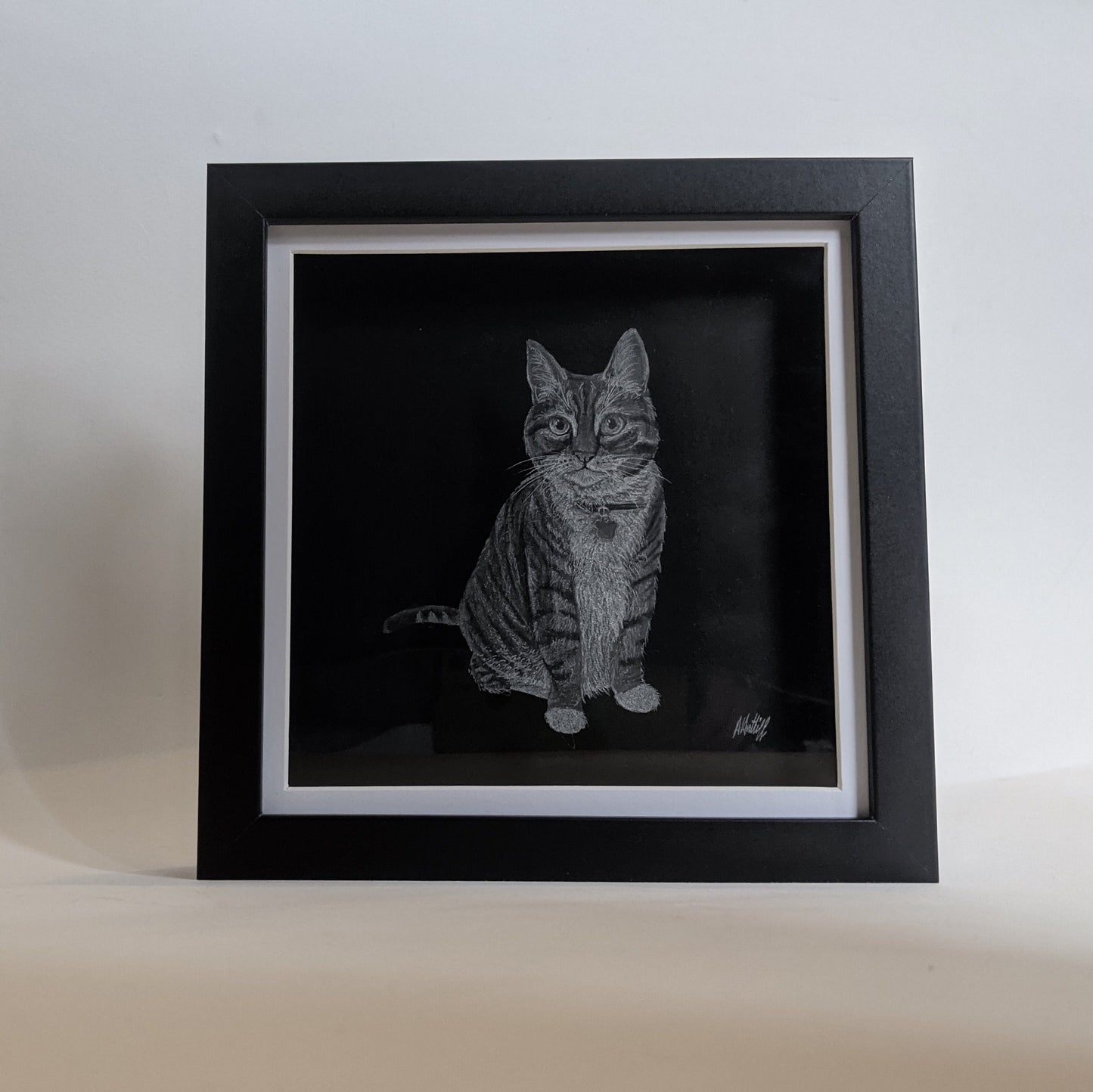 Custom Pet Portrait - Your Pet Hand Engraved on a Frame