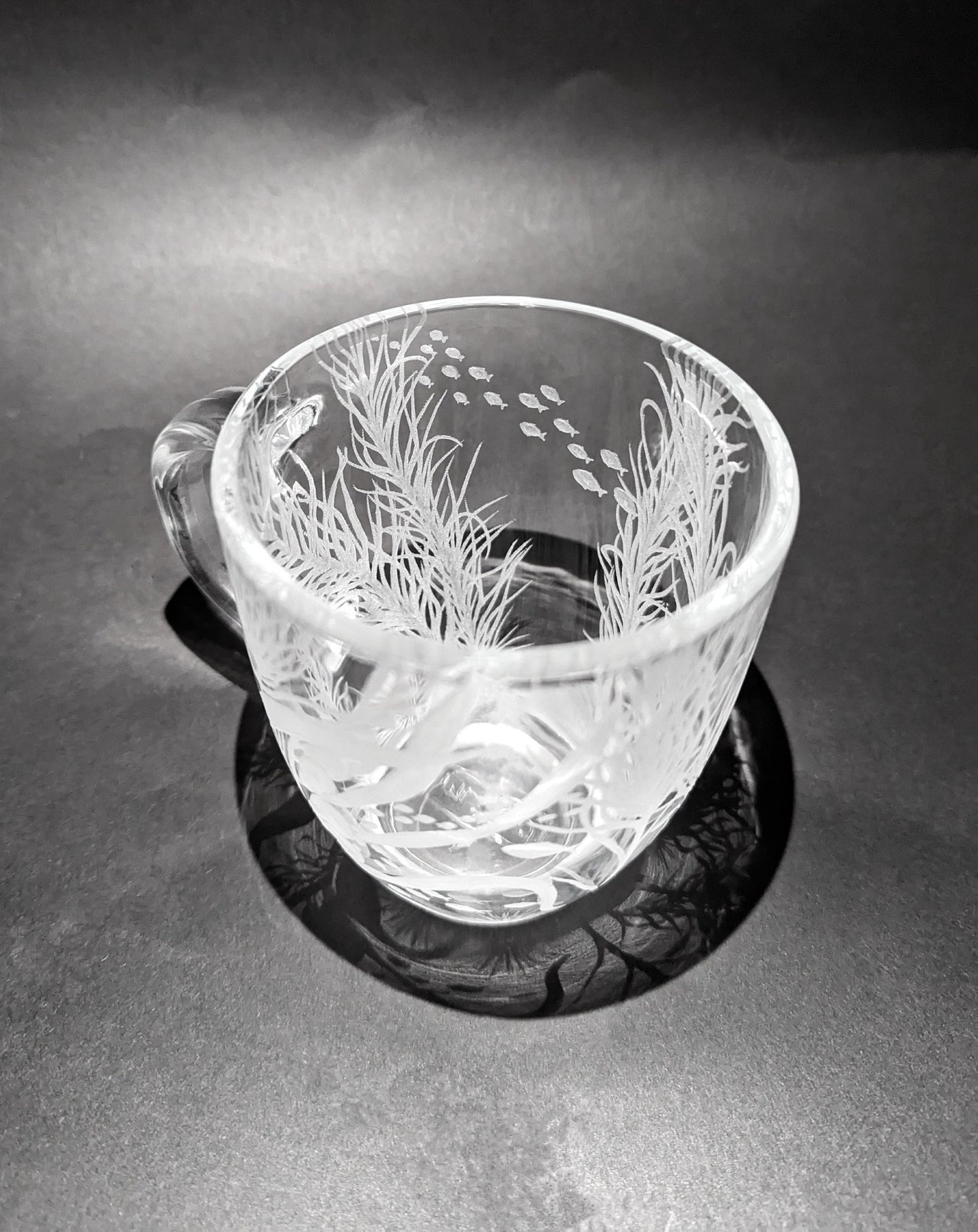 Hand Engraved Kelp Mug - Ocean Glass Gift