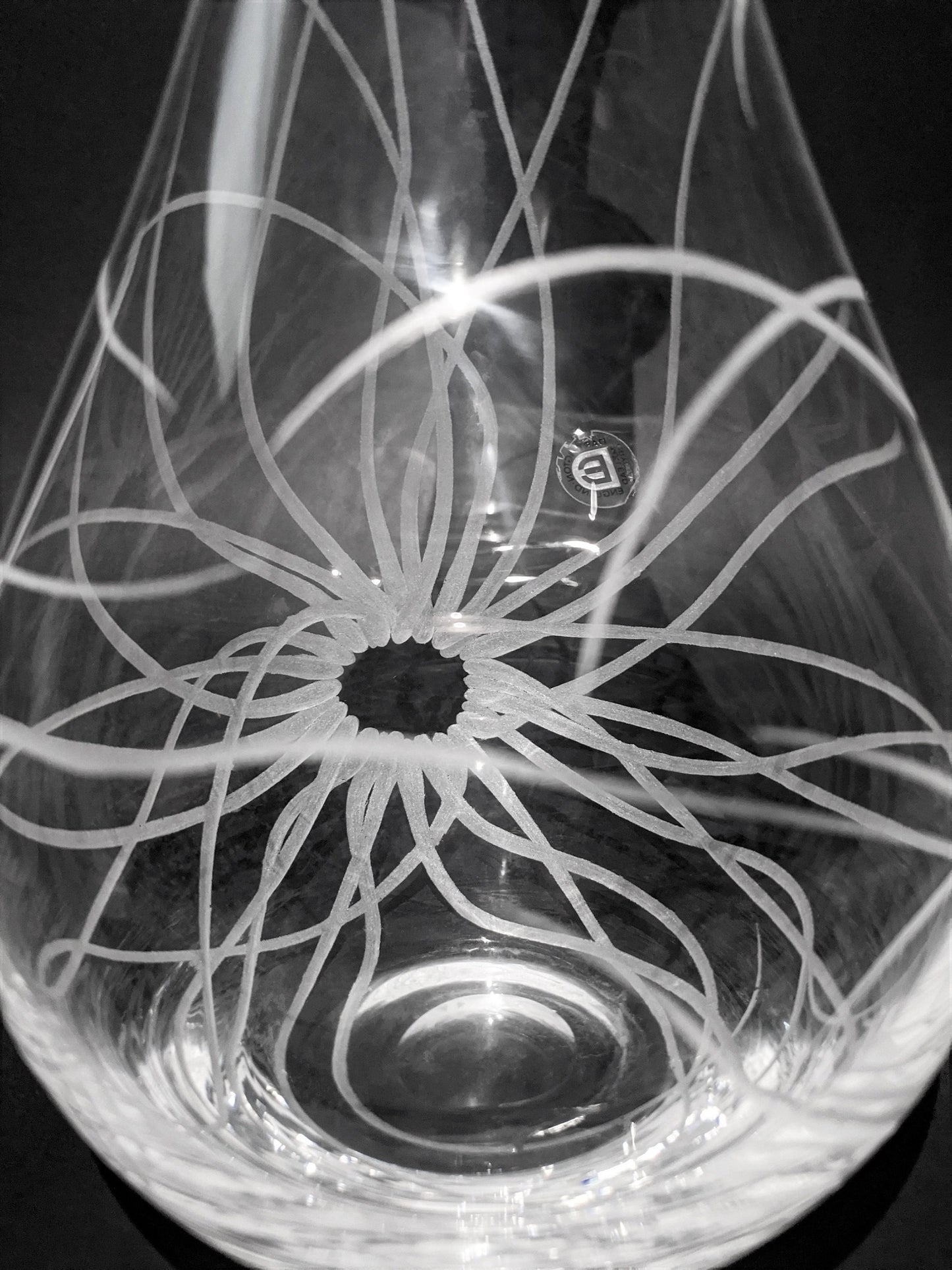 Hand Engraved Crystal Decanter - Sea Anemone Gifts