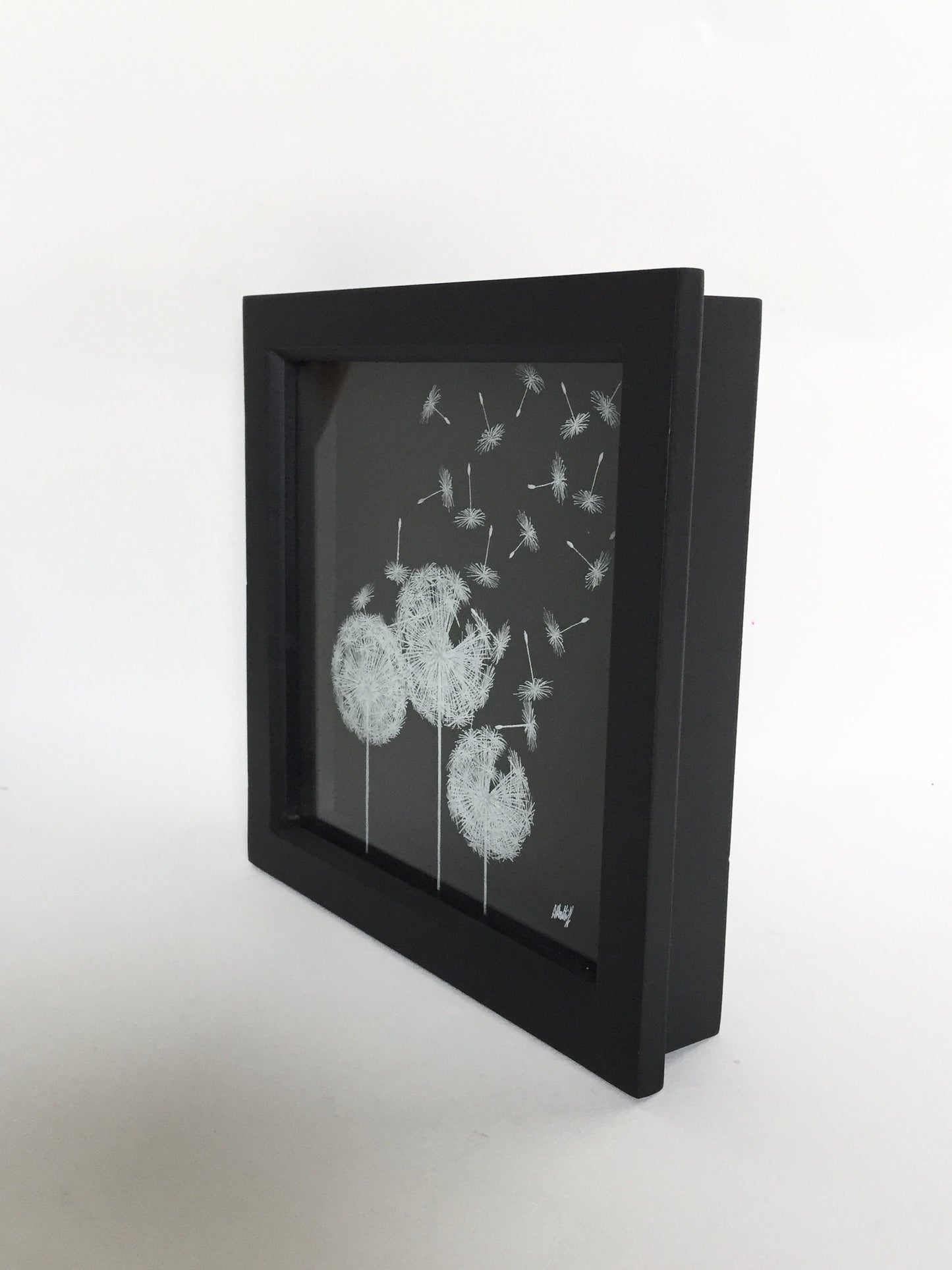 Dandelion Blowing In The Wind - Dandelion Seeds - Engraved Dandelion Picture