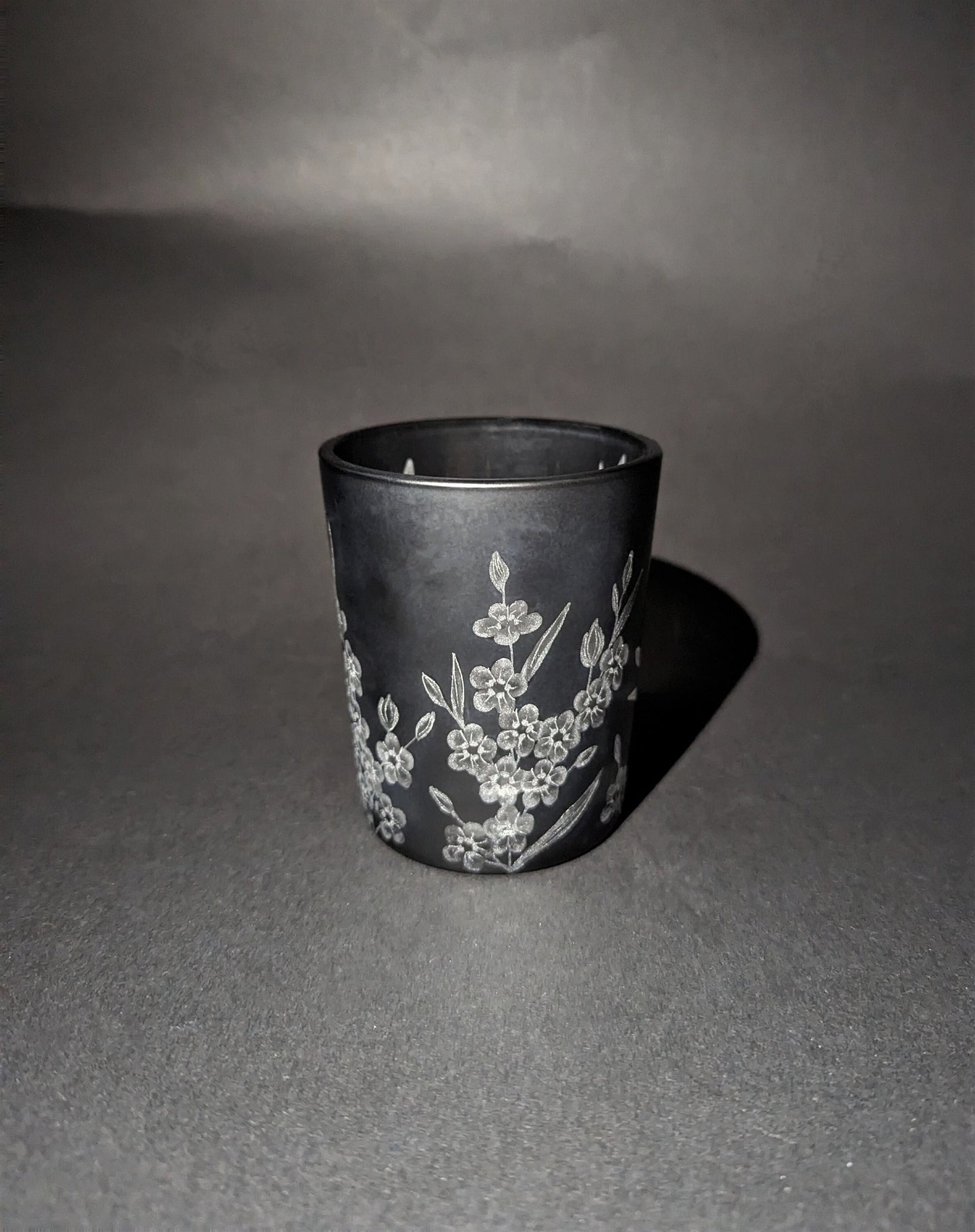 Black Forget Me Not Tealight Holder - Floral Candle Holder