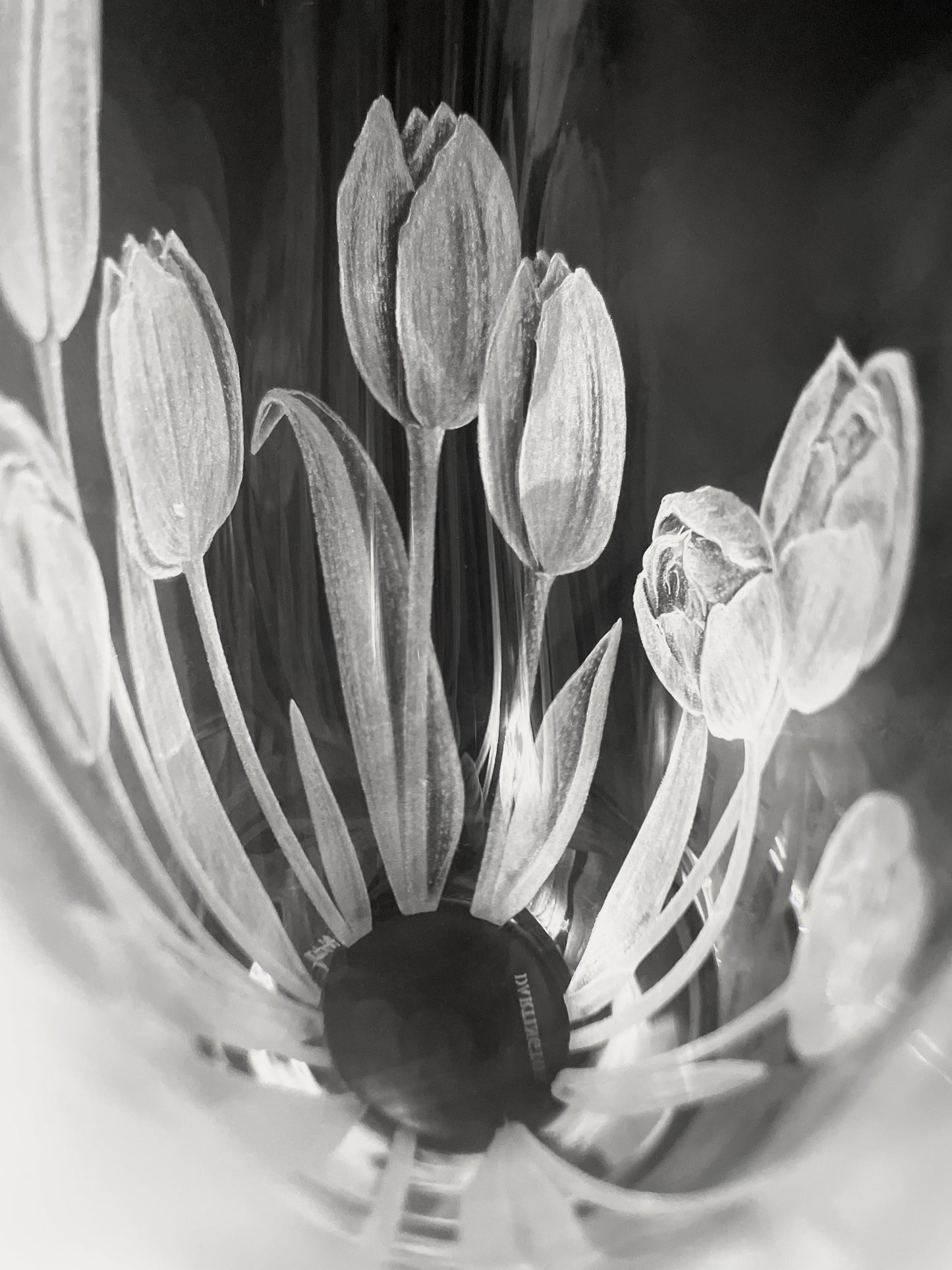 Hand Engraved Floral Crystal Vase – Tulip Gifts