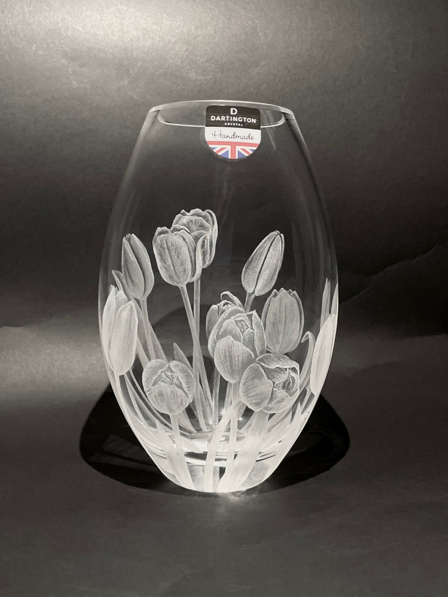 Hand Engraved Floral Crystal Vase – Tulip Gifts