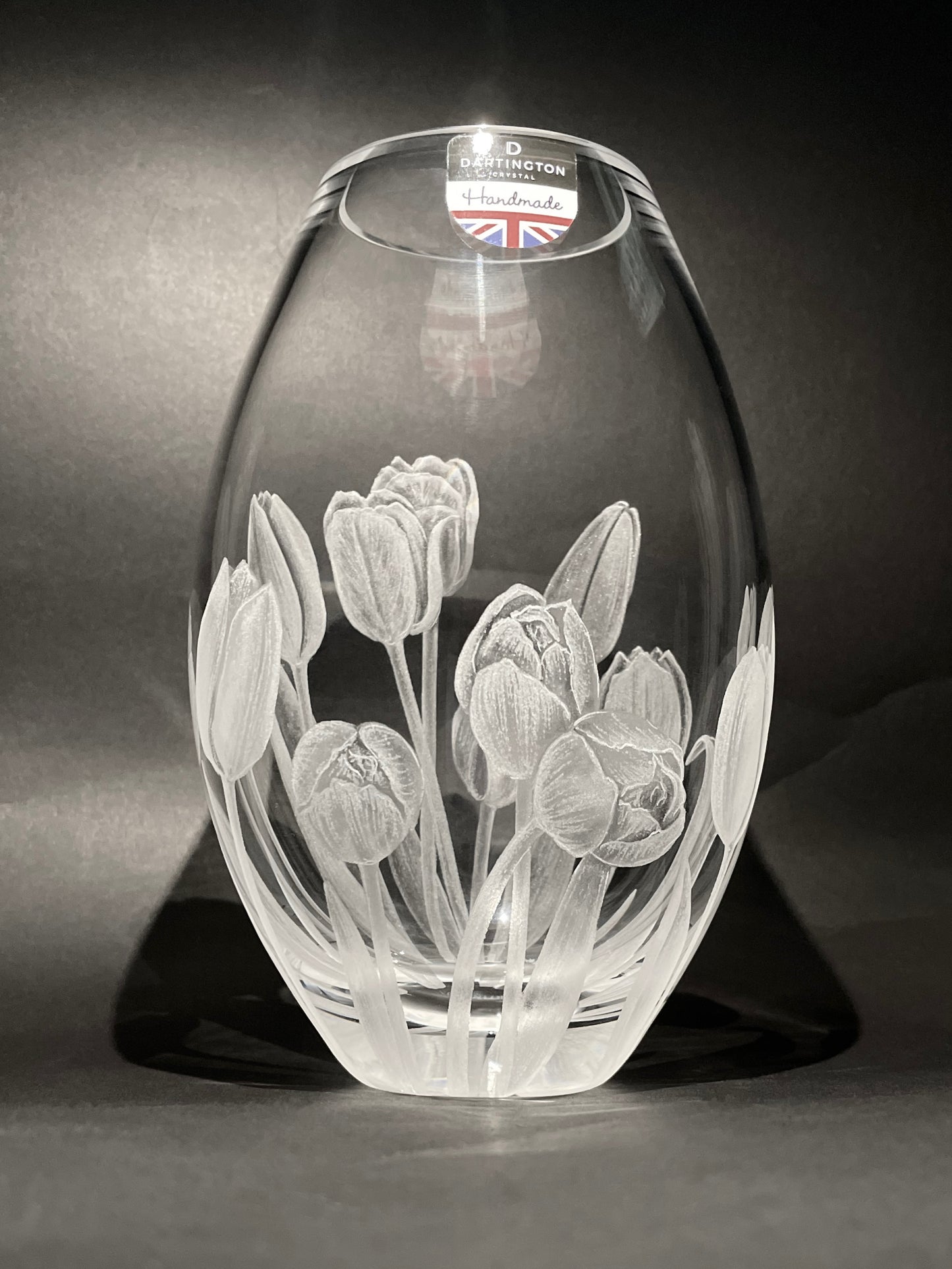 Hand Engraved Floral Crystal Vase – Tulip Gifts