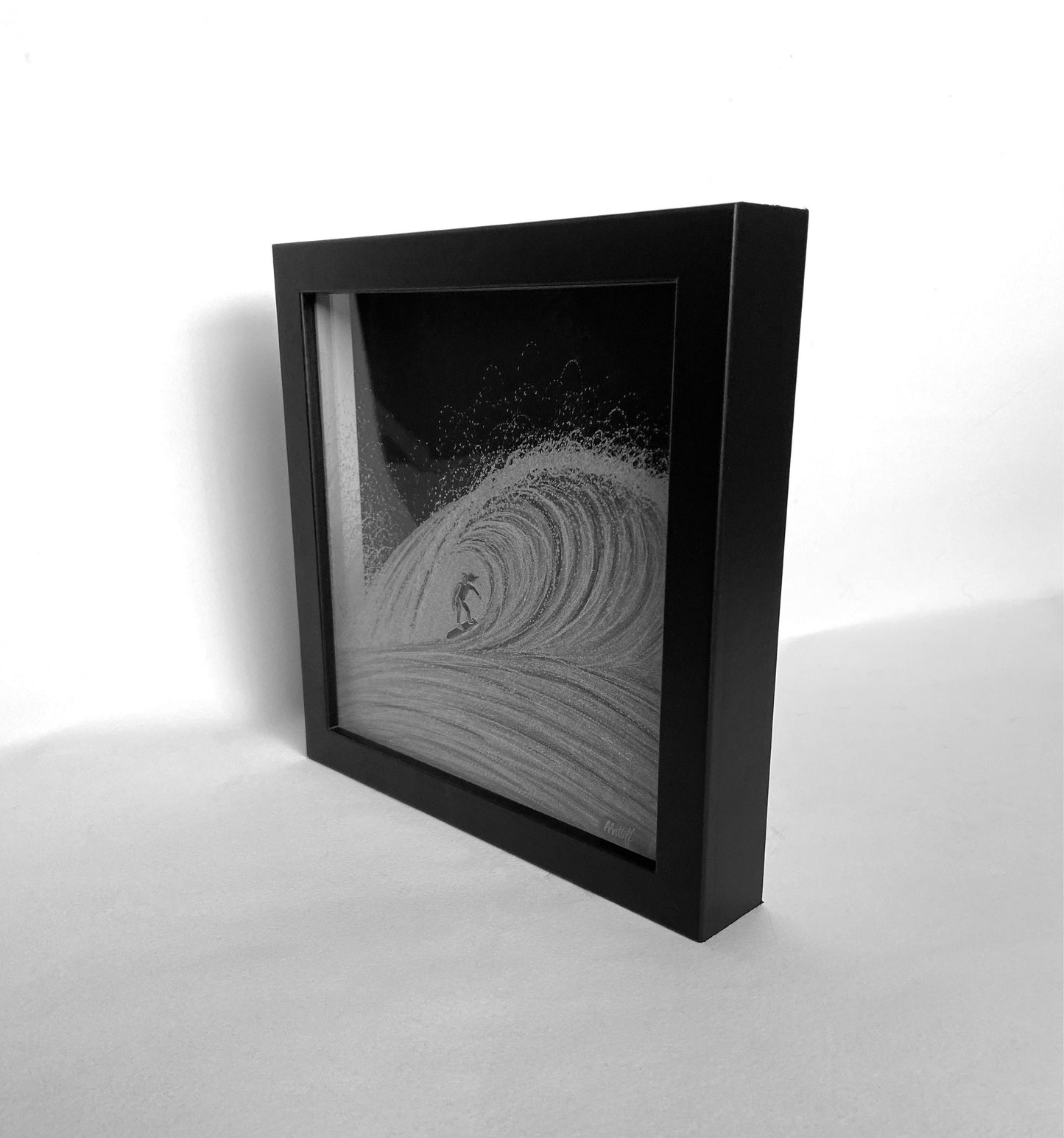 Surfer Hand Engraved Frame - Unique Surfer Gift
