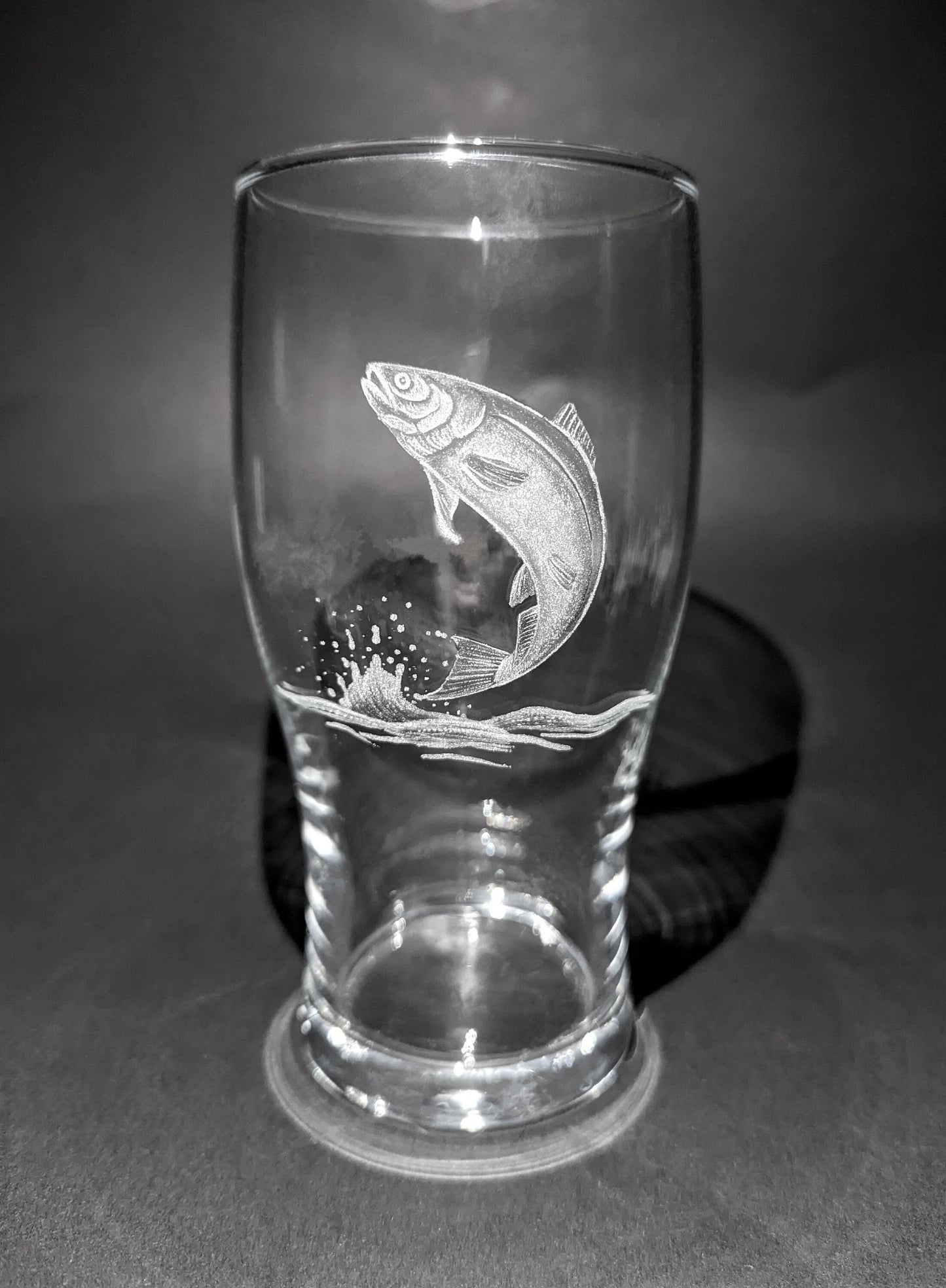 Hand Engraved Salmon Wine Glass –  Fly Fishing Gift