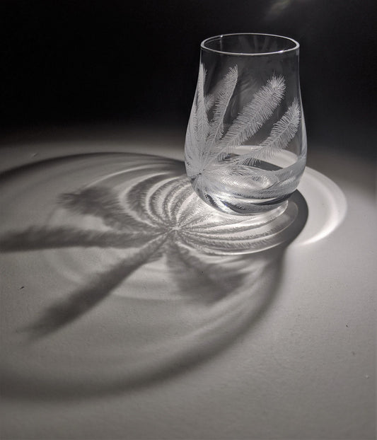 Feather Sea Anemone Vase - Hand Engraved Miniature Vase