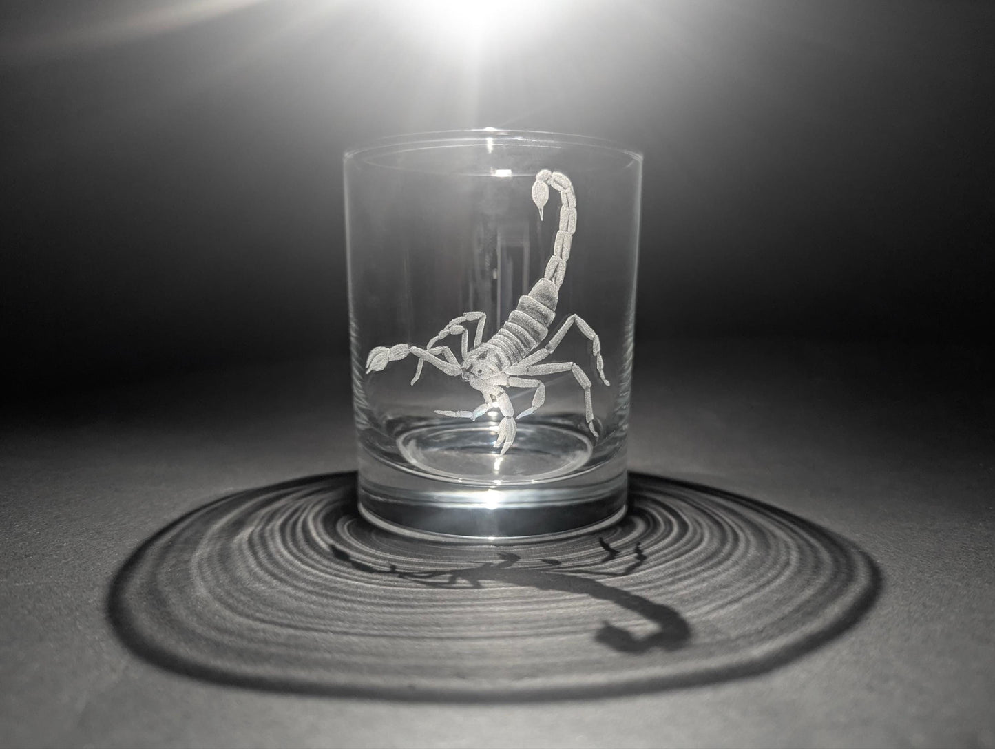 Hand Engraved Scorpion Gift - Scorpion Whisky Glass