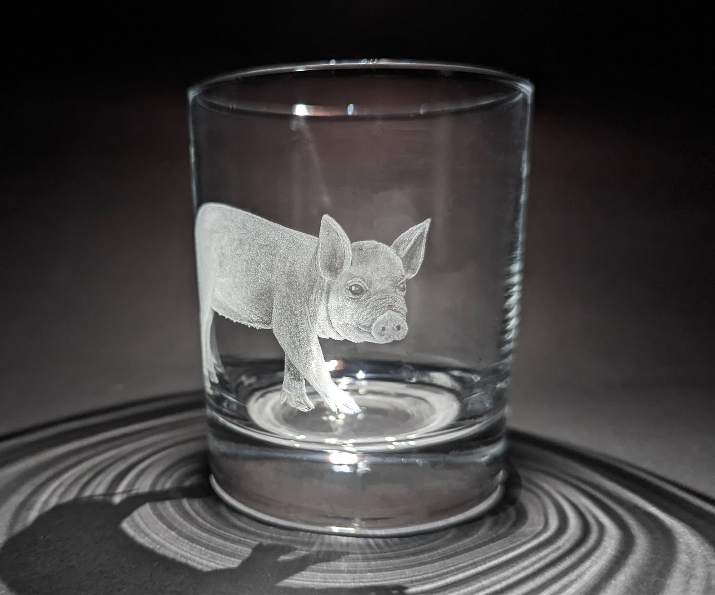 Your Design Hand Engraved on a Whisky Glass - Custom Engraving