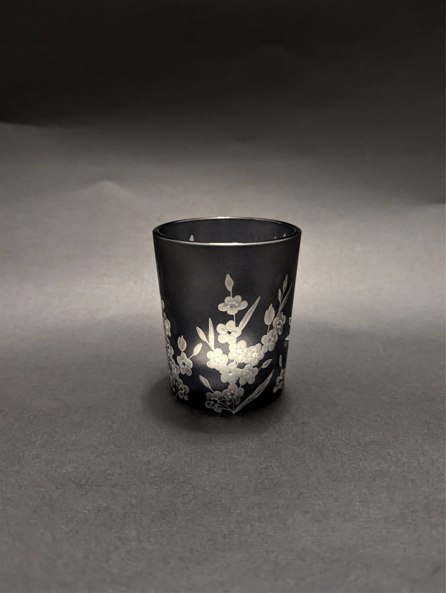 Black Forget Me Not Tealight Holder - Floral Candle Holder