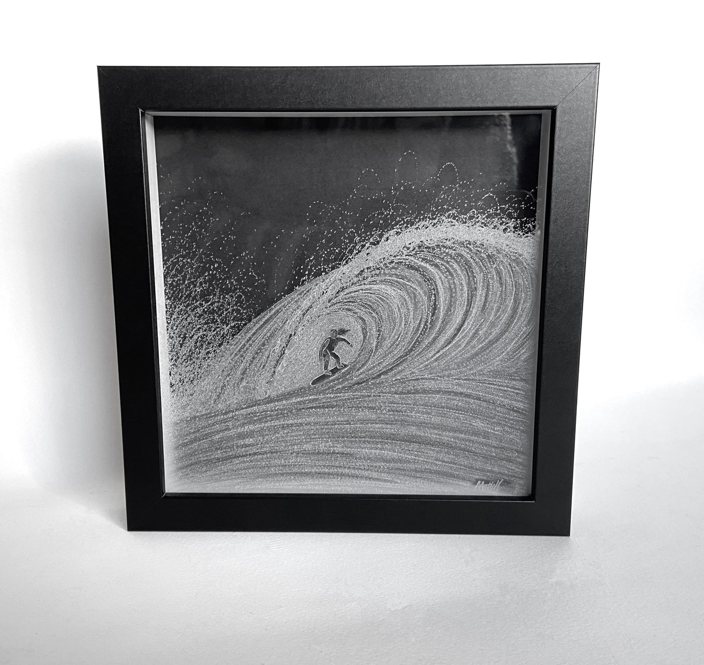 Surfer Hand Engraved Frame - Unique Surfer Gift