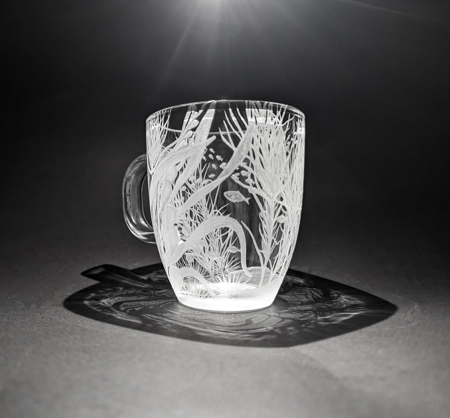 Hand Engraved Kelp Mug - Ocean Glass Gift