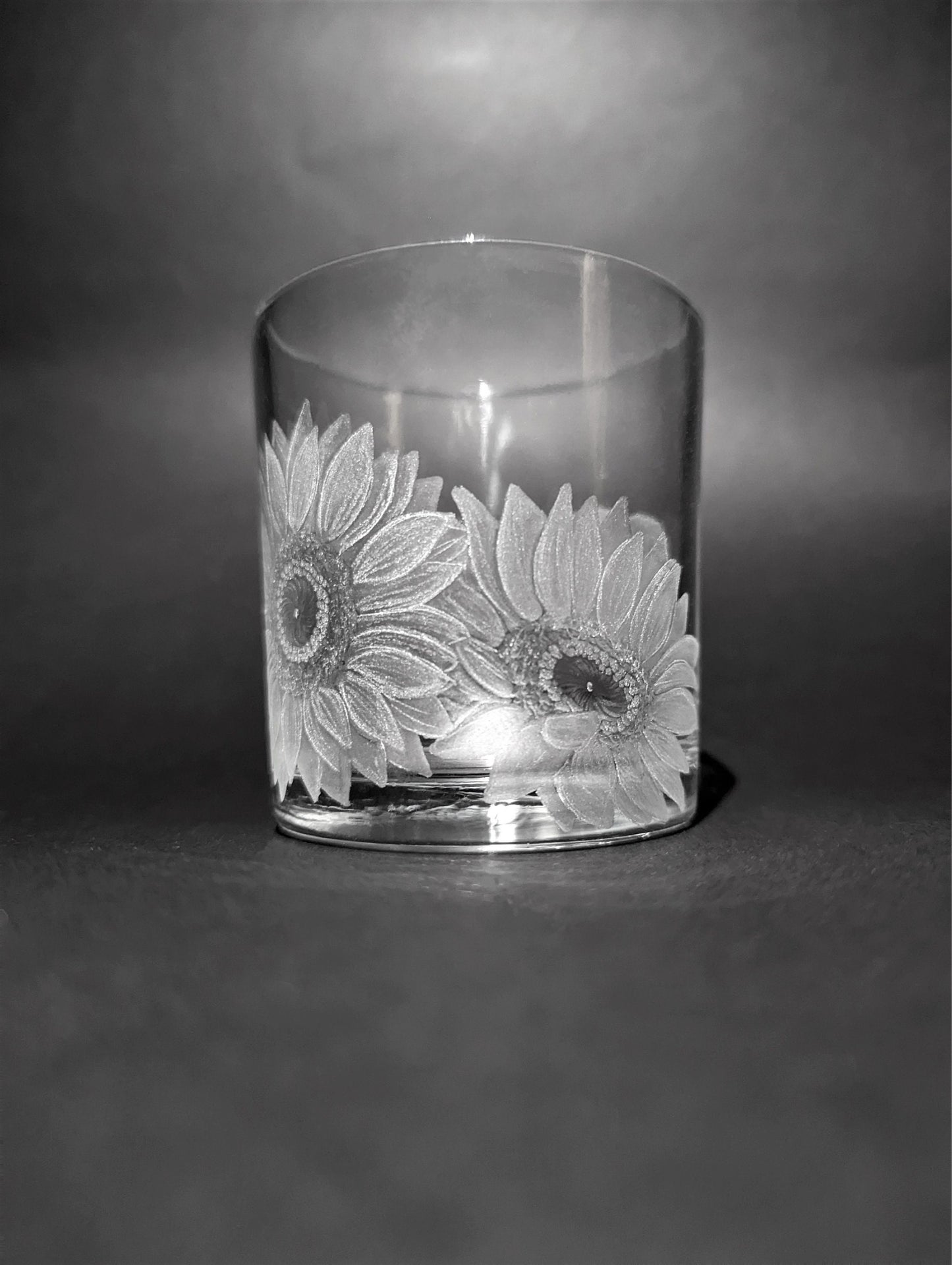 Hand Engraved Sunflower Tealight Holder –  Flower Candle Gift